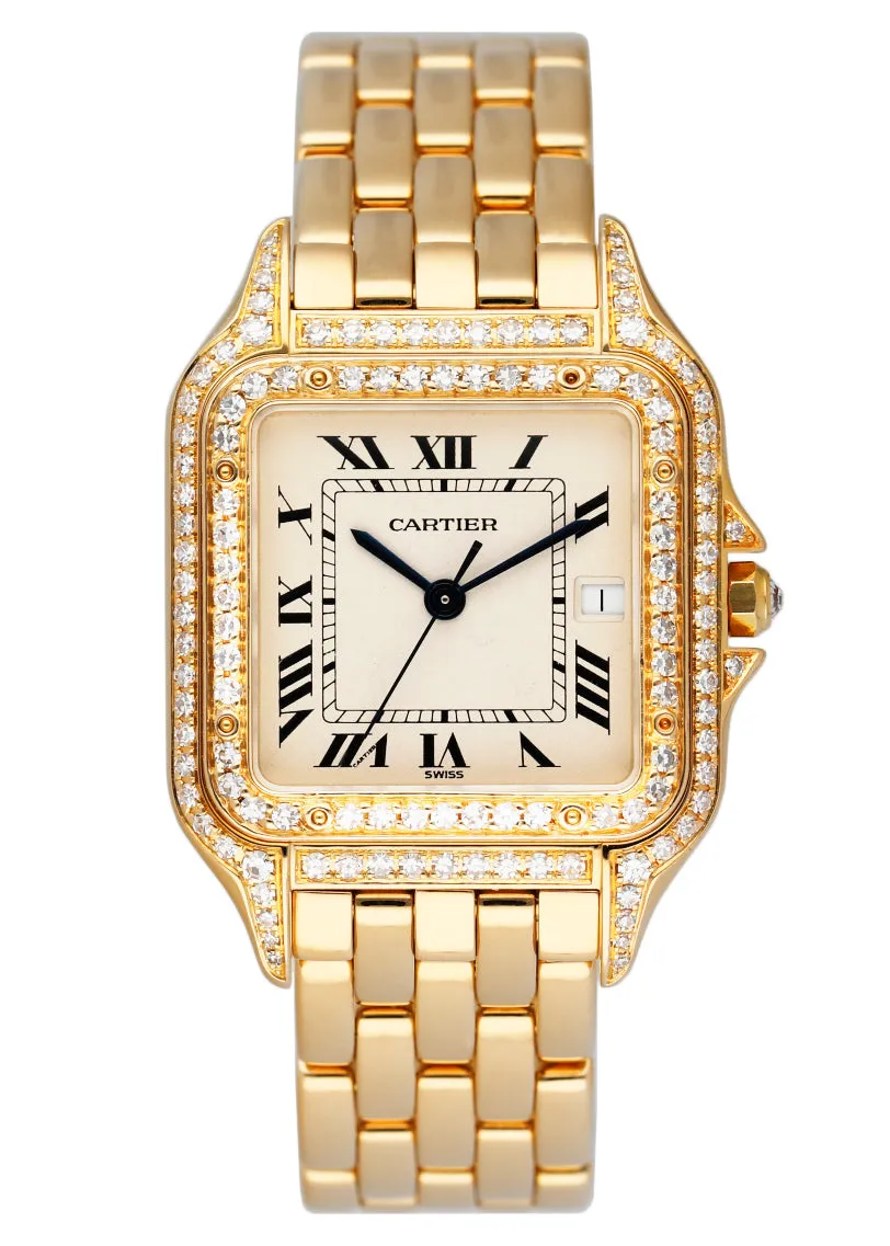 Cartier Panthere Large Size Diamond 18K Yellow Gold