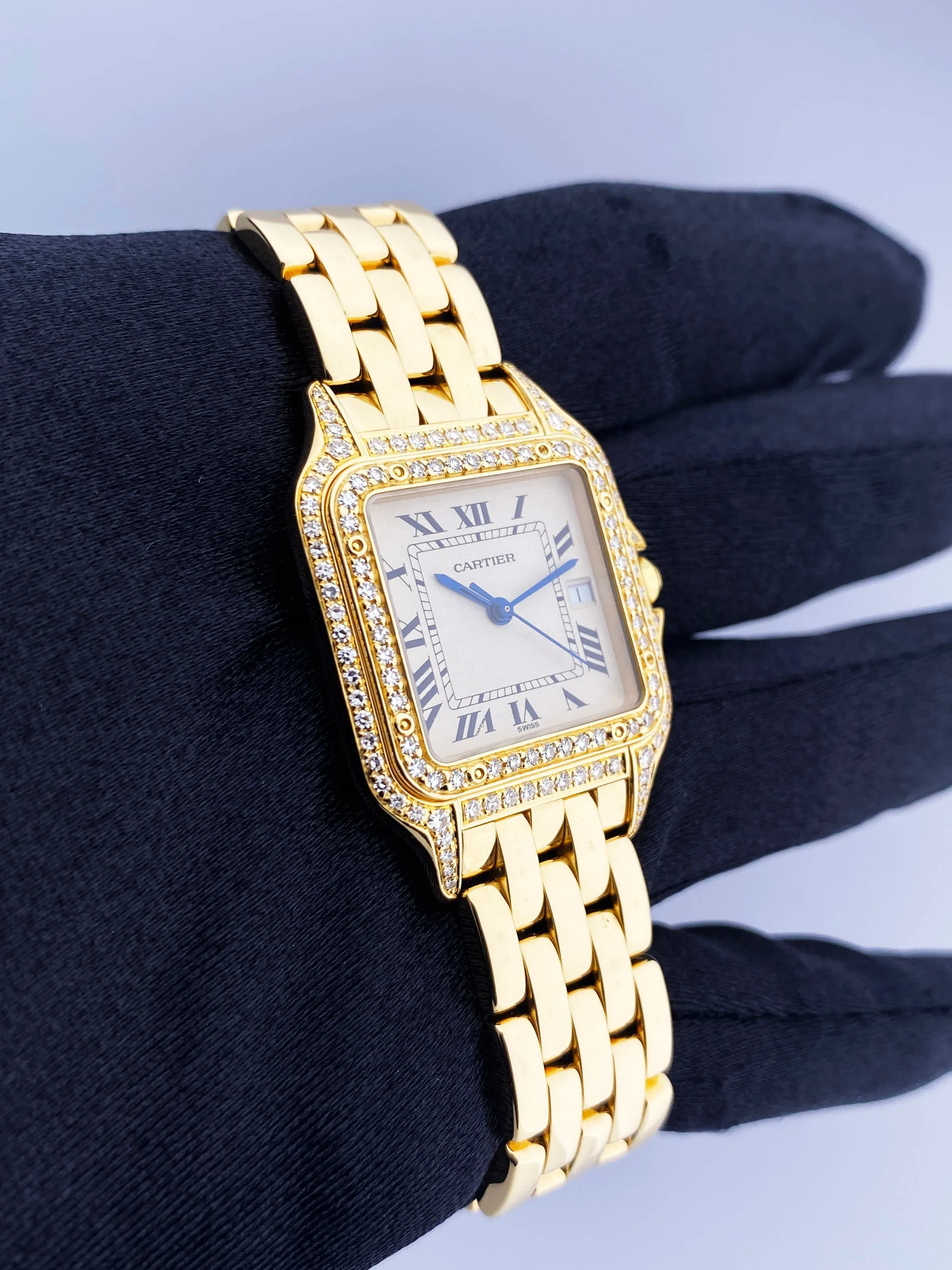 Cartier Panthere Large Size Diamond 18K Yellow Gold