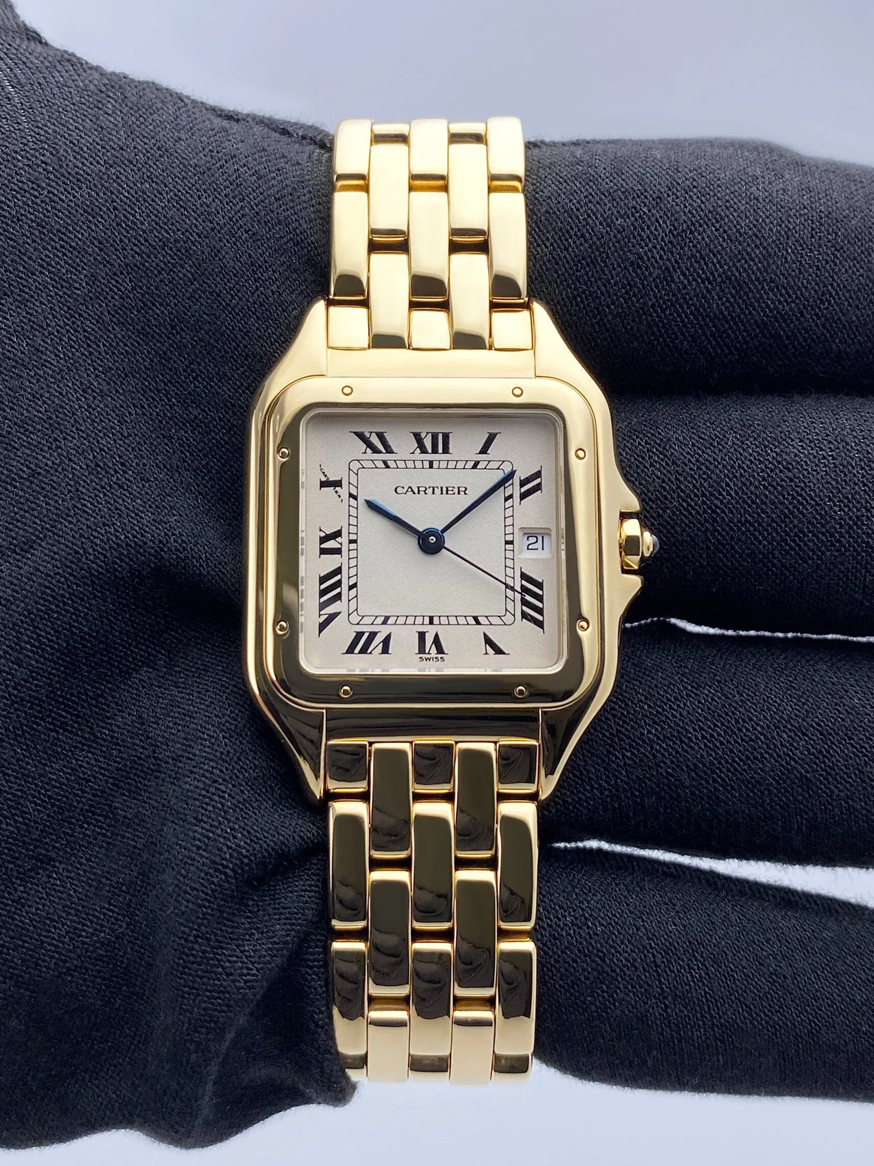 Cartier Panthere Large W25014B9 18K Yellow Gold Mens Watch