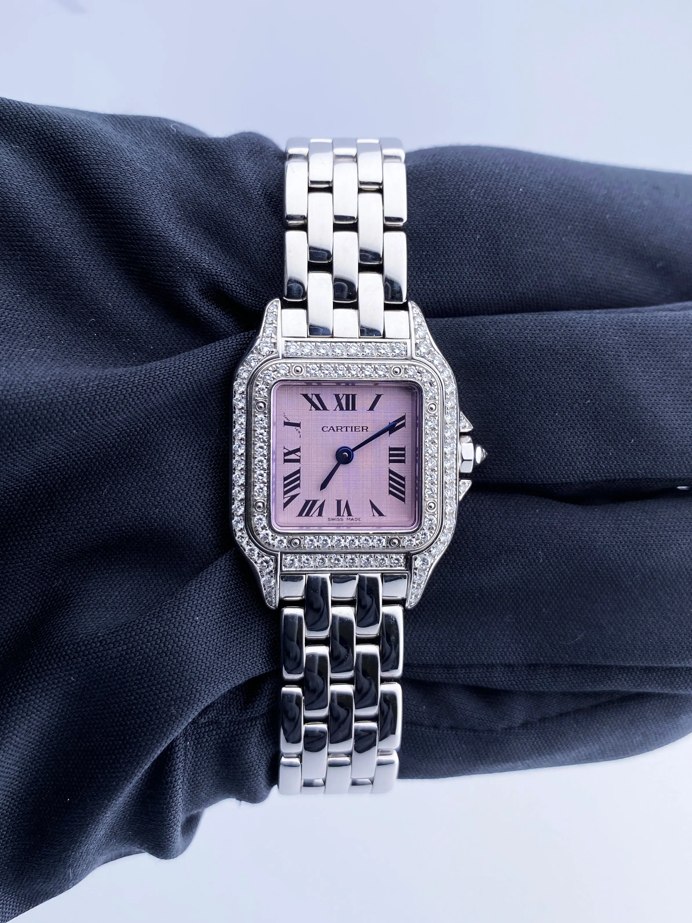 Cartier Panthere WF3259F3/1660 18K White Gold Diamond Ladies Watch