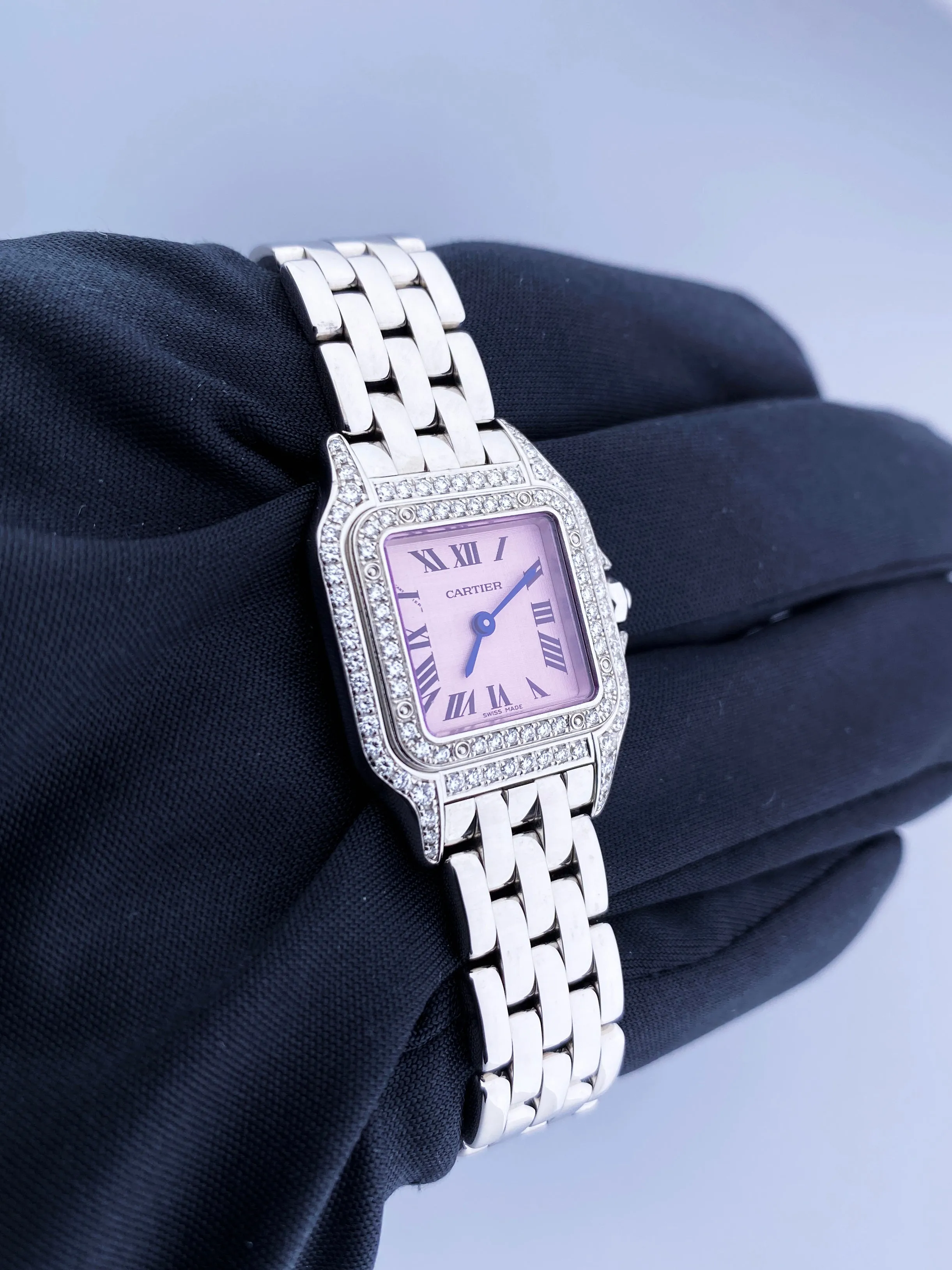 Cartier Panthere WF3259F3/1660 18K White Gold Diamond Ladies Watch