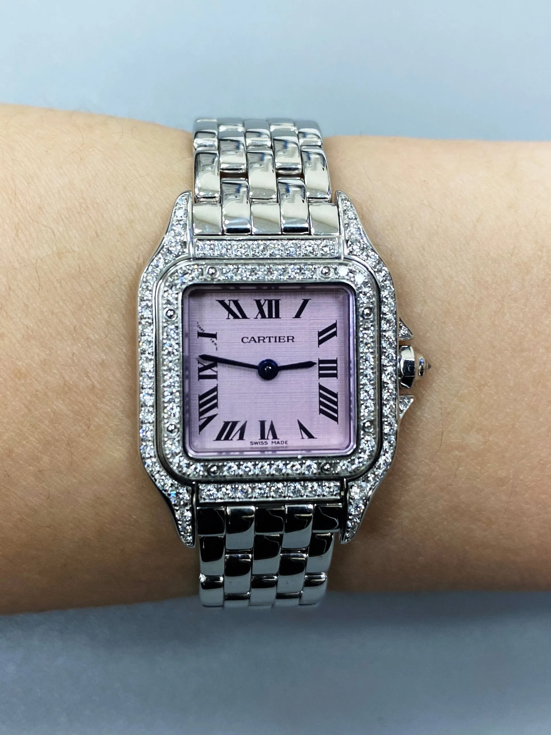 Cartier Panthere WF3259F3/1660 18K White Gold Diamond Ladies Watch