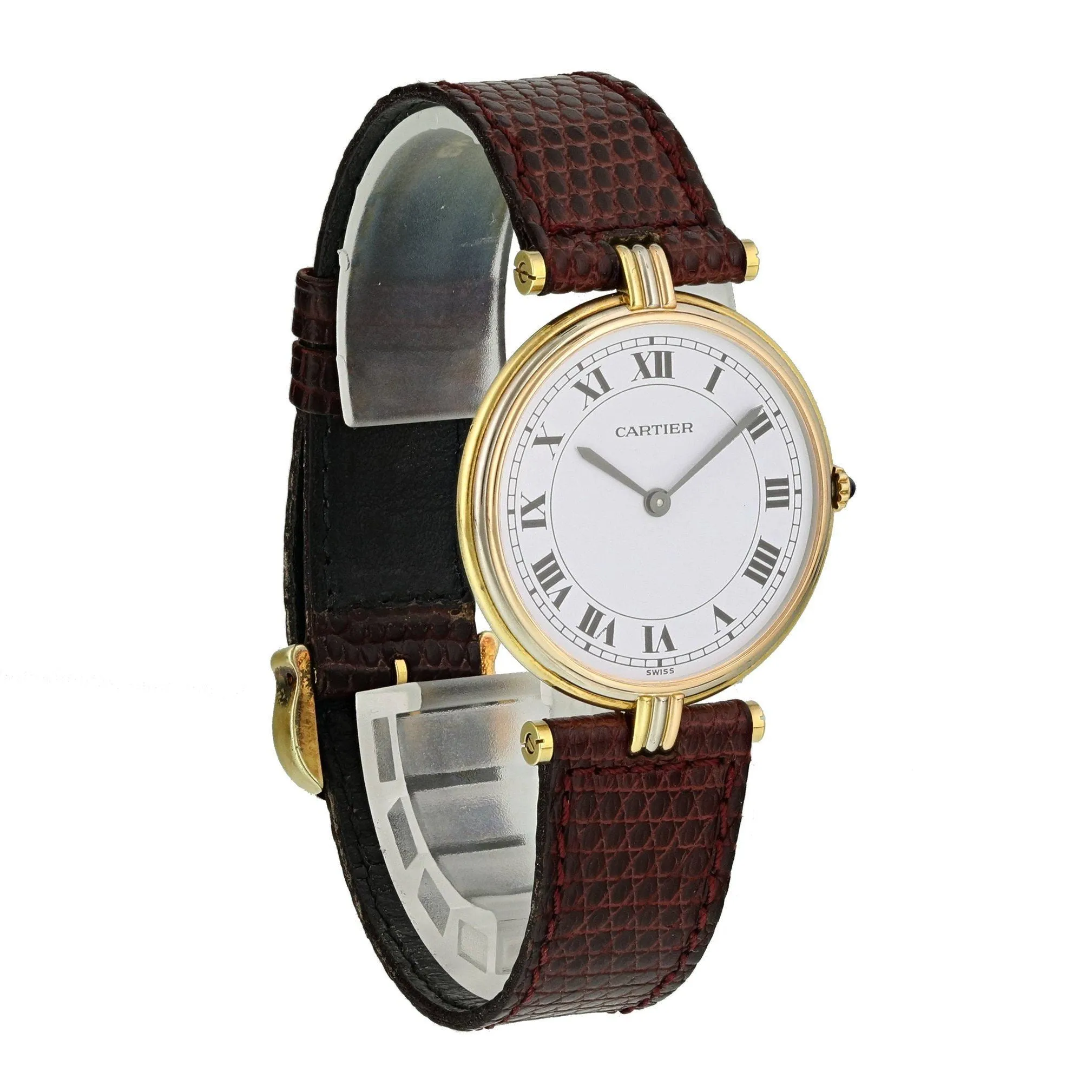 Cartier Paris Tri-color 18k Gold Ladies Watch