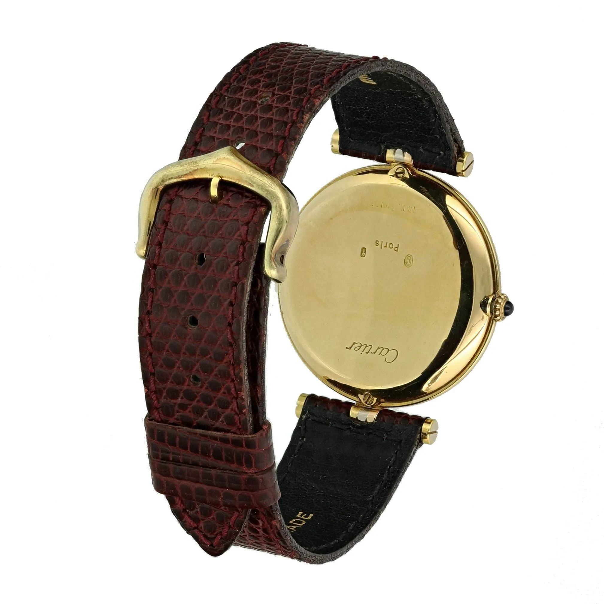Cartier Paris Tri-color 18k Gold Ladies Watch