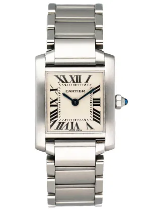 Cartier Tank Francaise 2384 Stainless Steel Ladies Watch