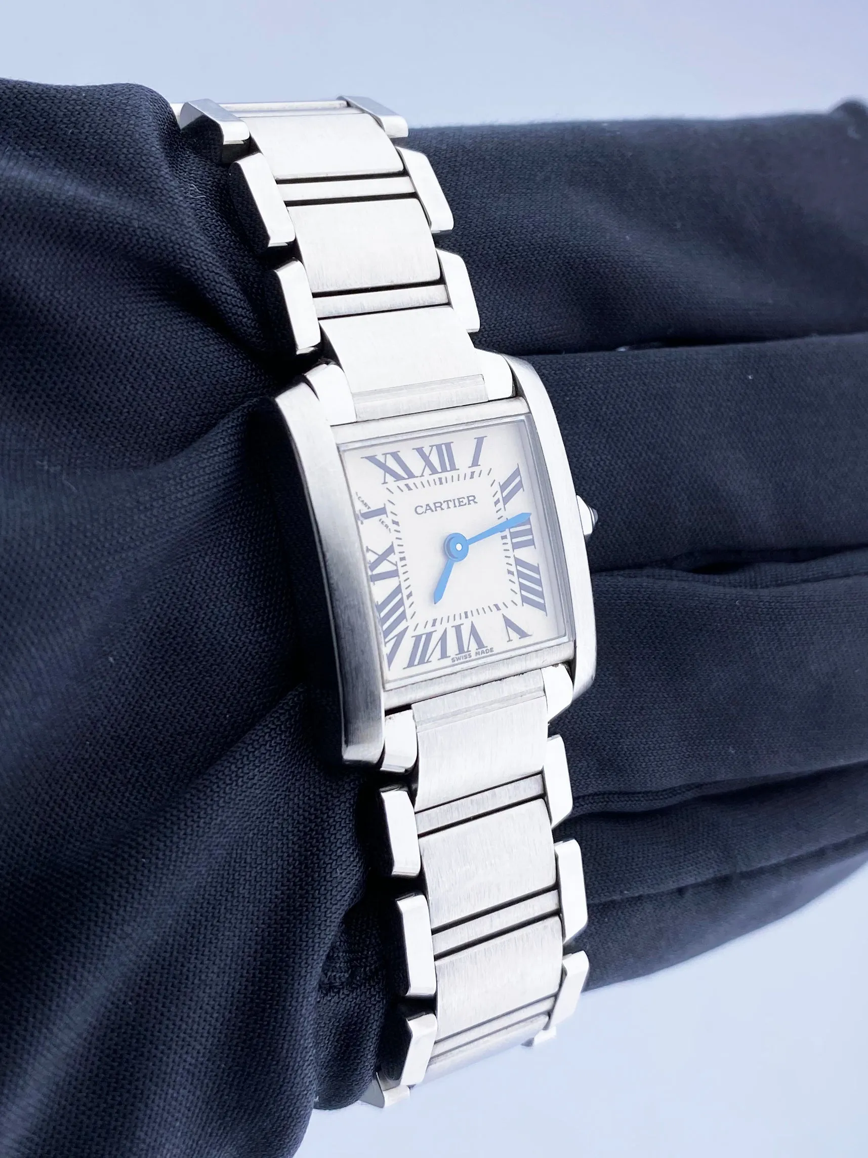 Cartier Tank Francaise 2384 Stainless Steel Ladies Watch