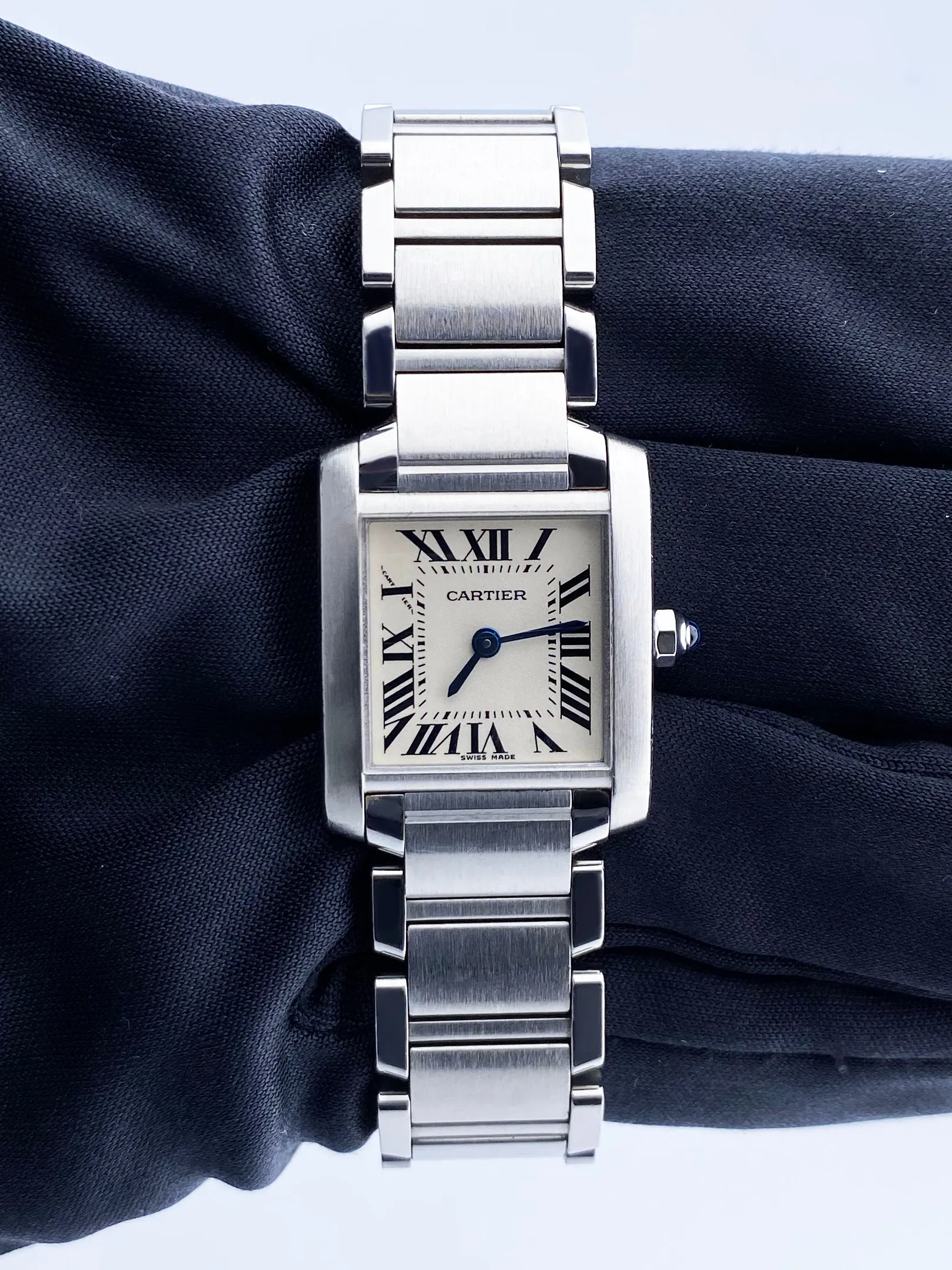 Cartier Tank Francaise 2384 Stainless Steel Ladies Watch