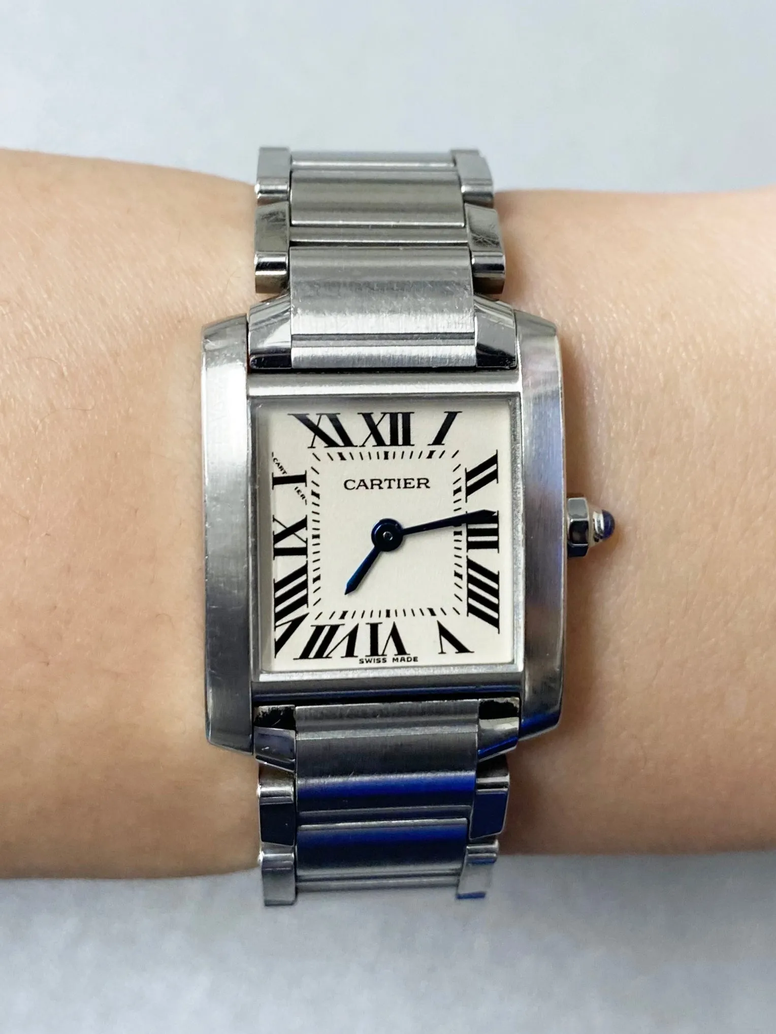 Cartier Tank Francaise 2384 Stainless Steel Ladies Watch