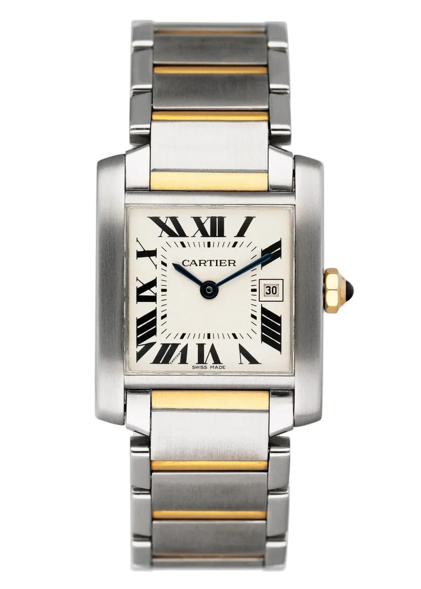 Cartier Tank Francaise W51012Q4 Two Tone Midsize Ladies Watch