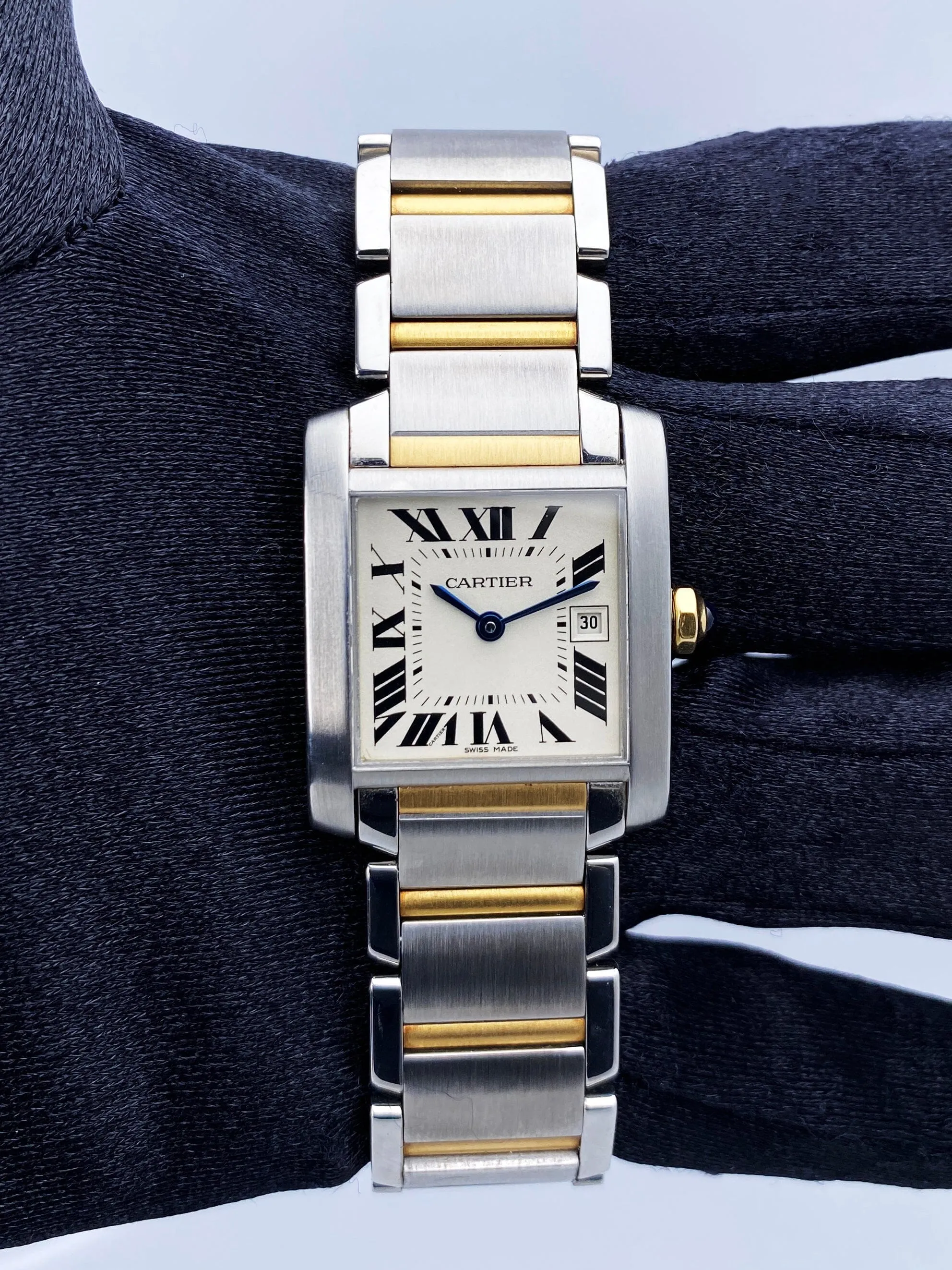 Cartier Tank Francaise W51012Q4 Two Tone Midsize Ladies Watch