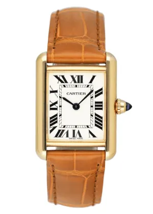 Cartier Tank Louis W1529856 18K Yellow Gold Ladies Watch Box Papers