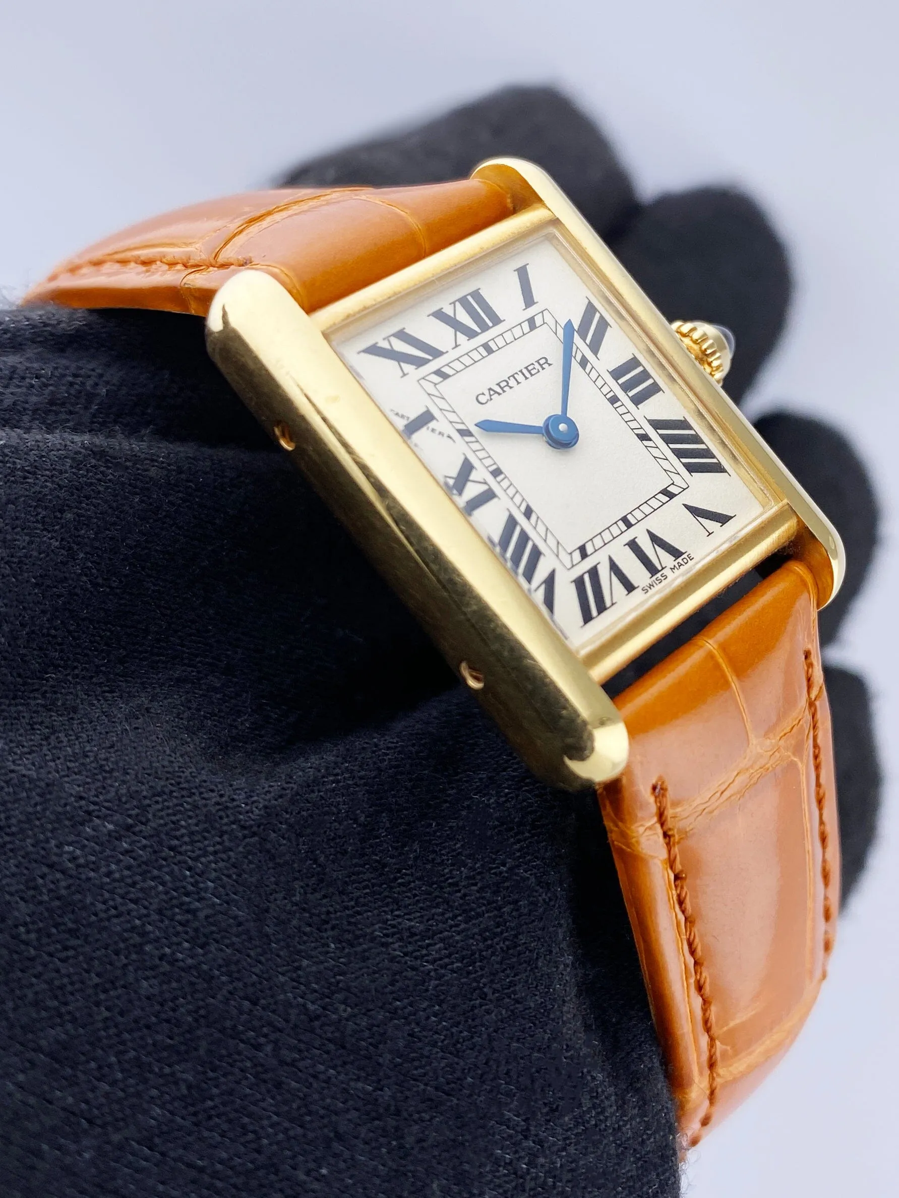 Cartier Tank Louis W1529856 18K Yellow Gold Ladies Watch Box Papers