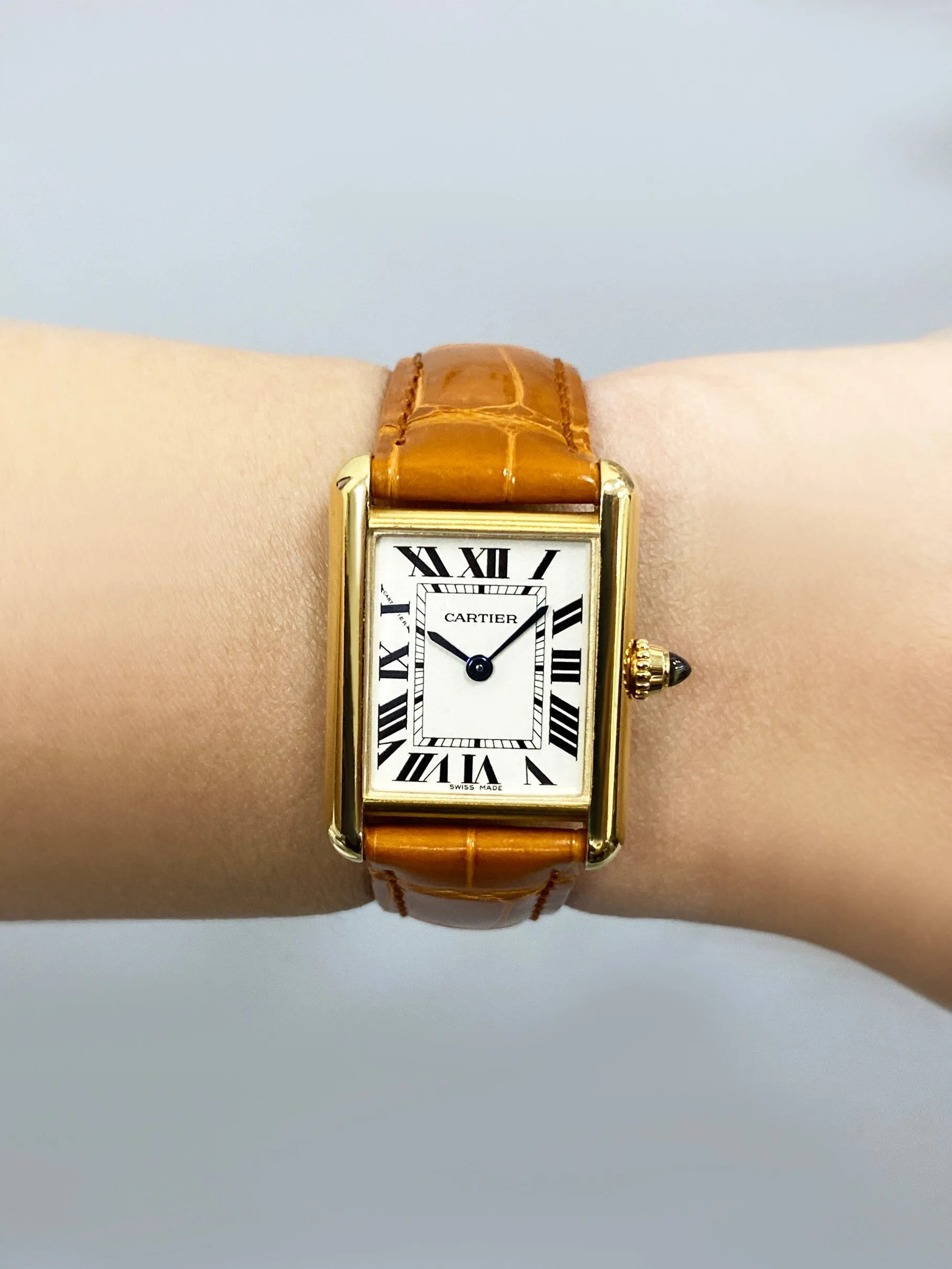 Cartier Tank Louis W1529856 18K Yellow Gold Ladies Watch Box Papers