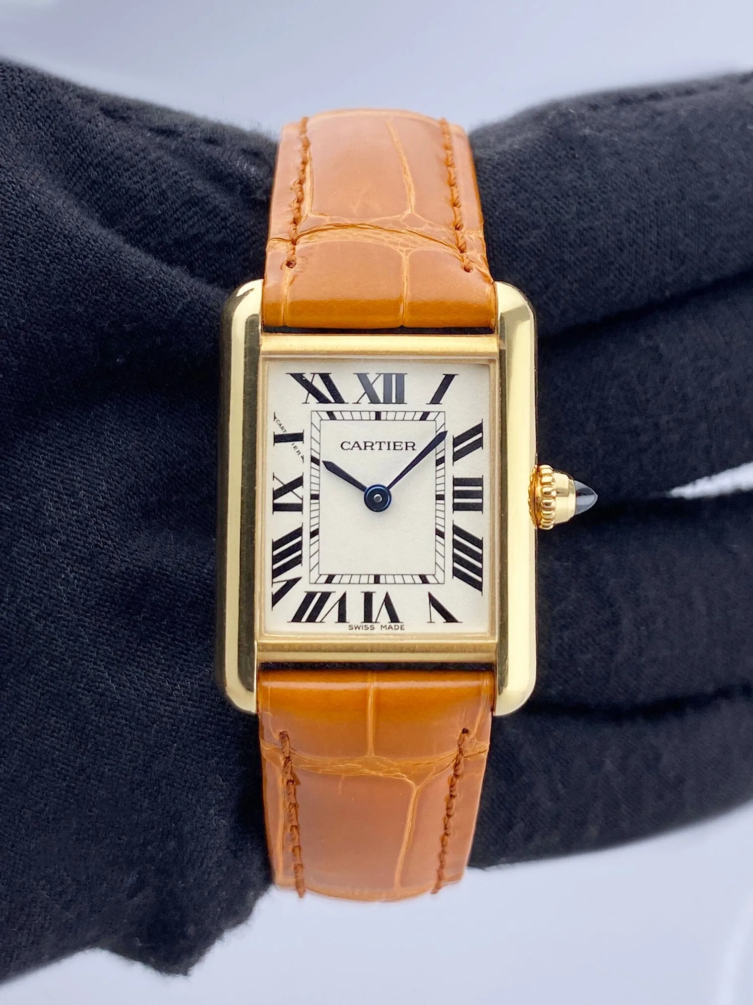 Cartier Tank Louis W1529856 18K Yellow Gold Ladies Watch Box Papers
