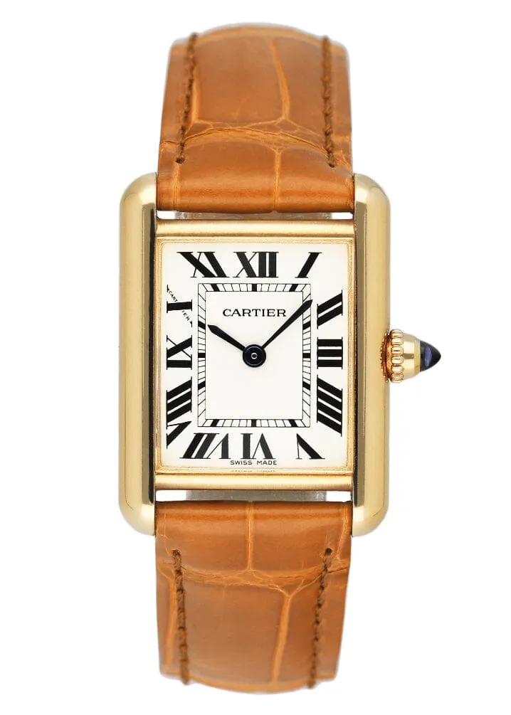 Cartier Tank Louis W1529856 18K Yellow Gold Ladies Watch Box Papers