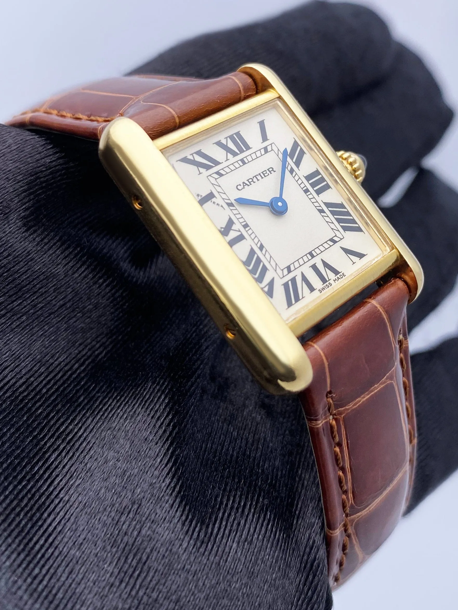 Cartier Tank Louis W1529856 18K Yellow Gold Ladies Watch Box Papers