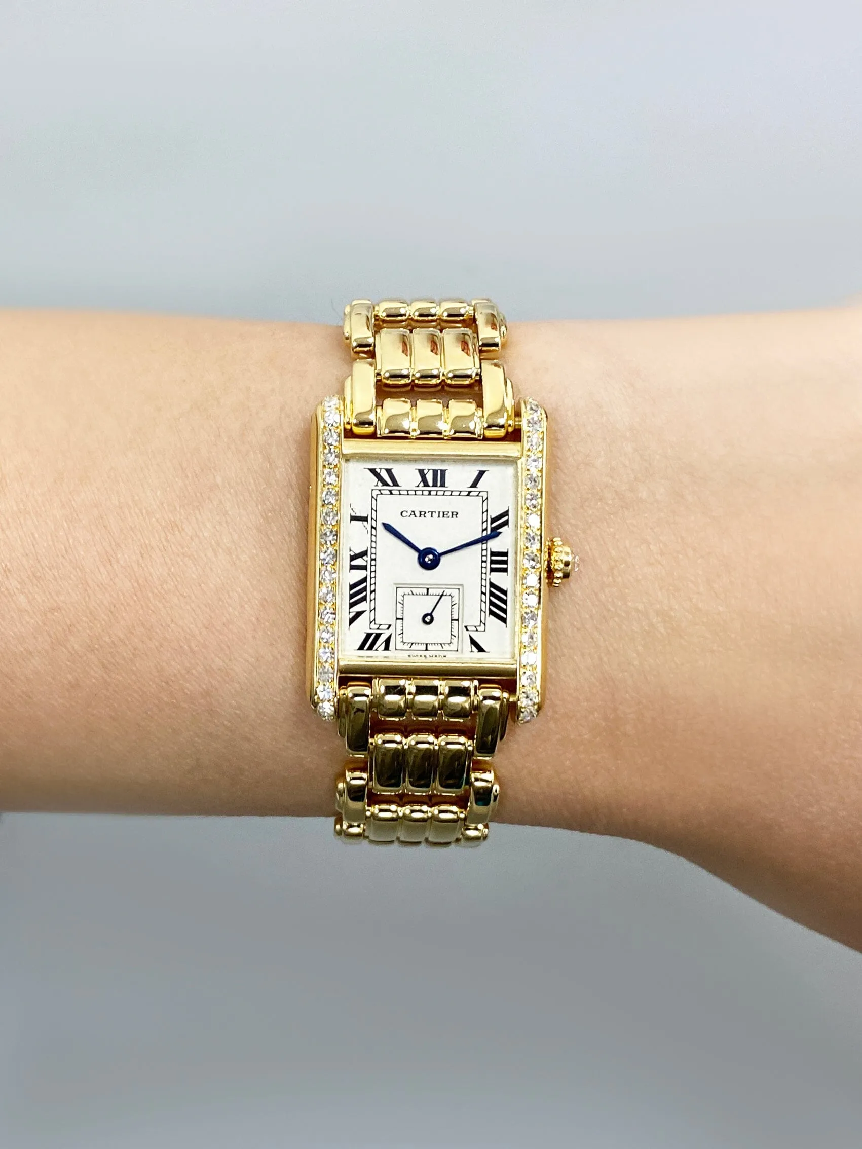 Cartier Tank Louis WA2007C8 Diamond18k Yellow Gold Ladies Watch