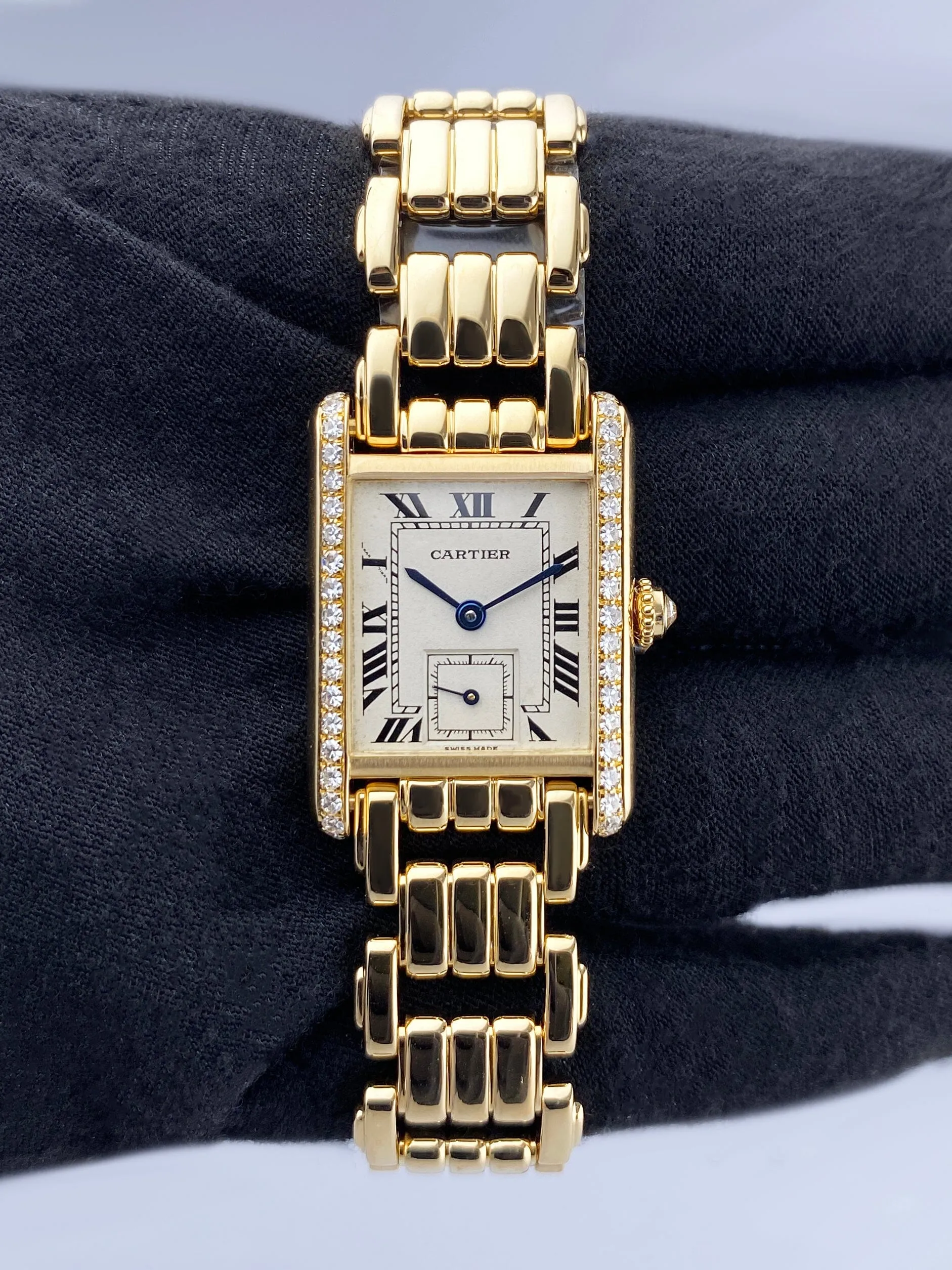 Cartier Tank Louis WA2007C8 Diamond18k Yellow Gold Ladies Watch