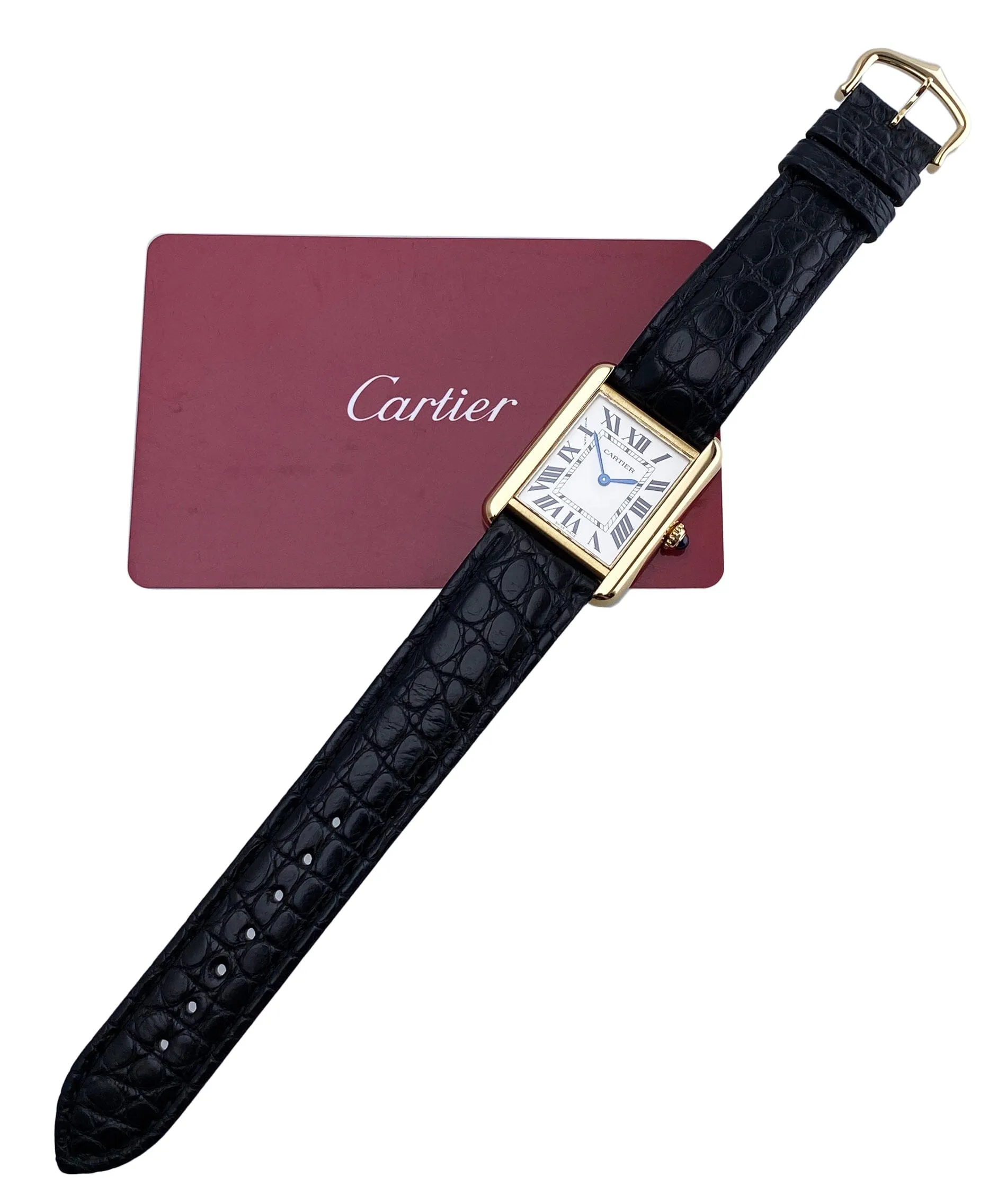 Cartier Tank Solo W5200002 18K Yellow Gold Ladies Watch Box Papers