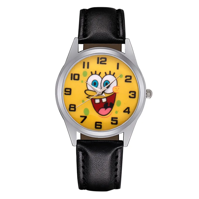 Cartoon Pretty Style Children's Women's Students Girls Boys Quartz Leather Silicone Strap Wrist Watches
