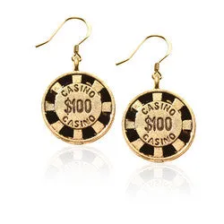 Casino Chip Charm Earrings