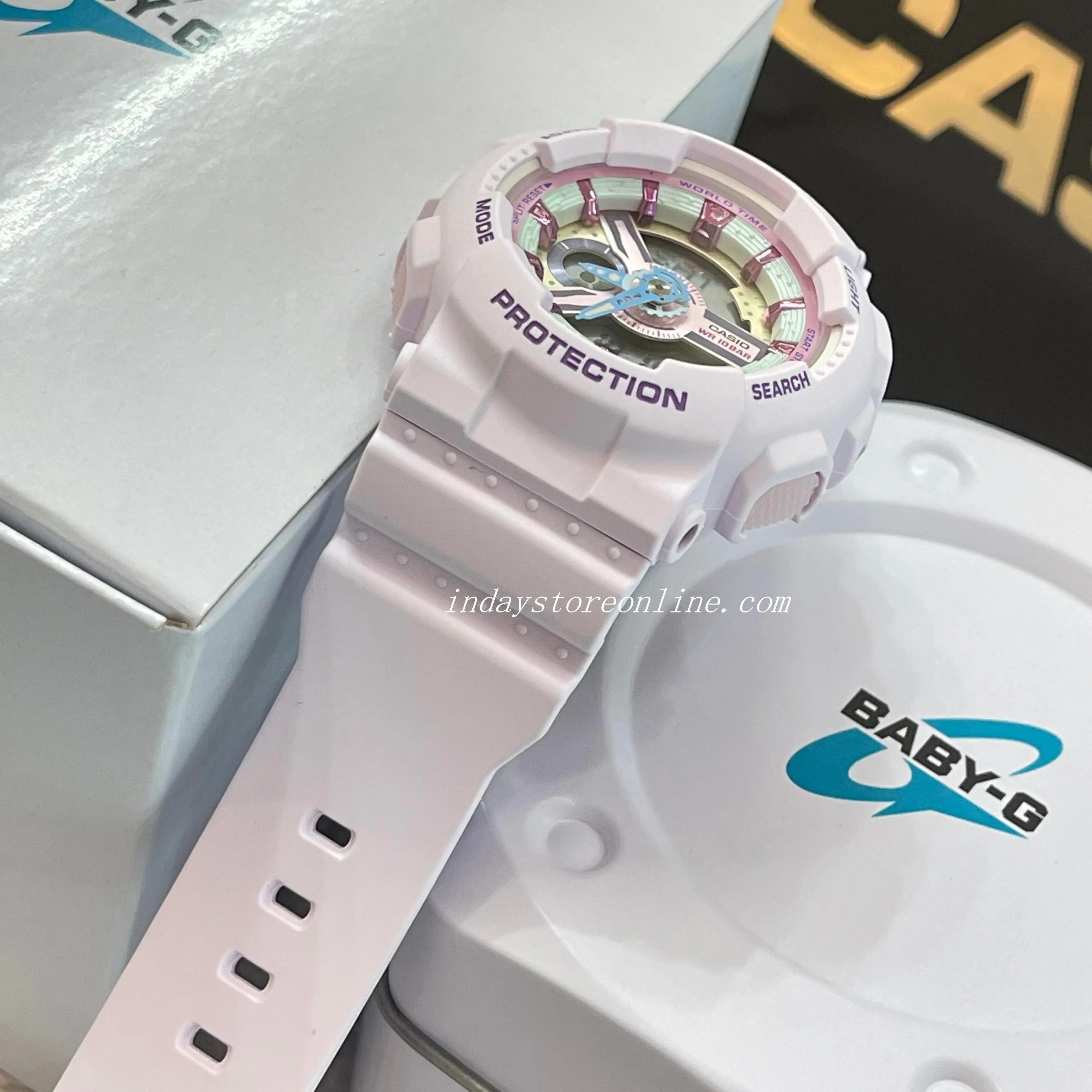 Casio Baby-G Women's Watch BA-110XPM-6A Resin Band Mineral Glass Shock Resistant