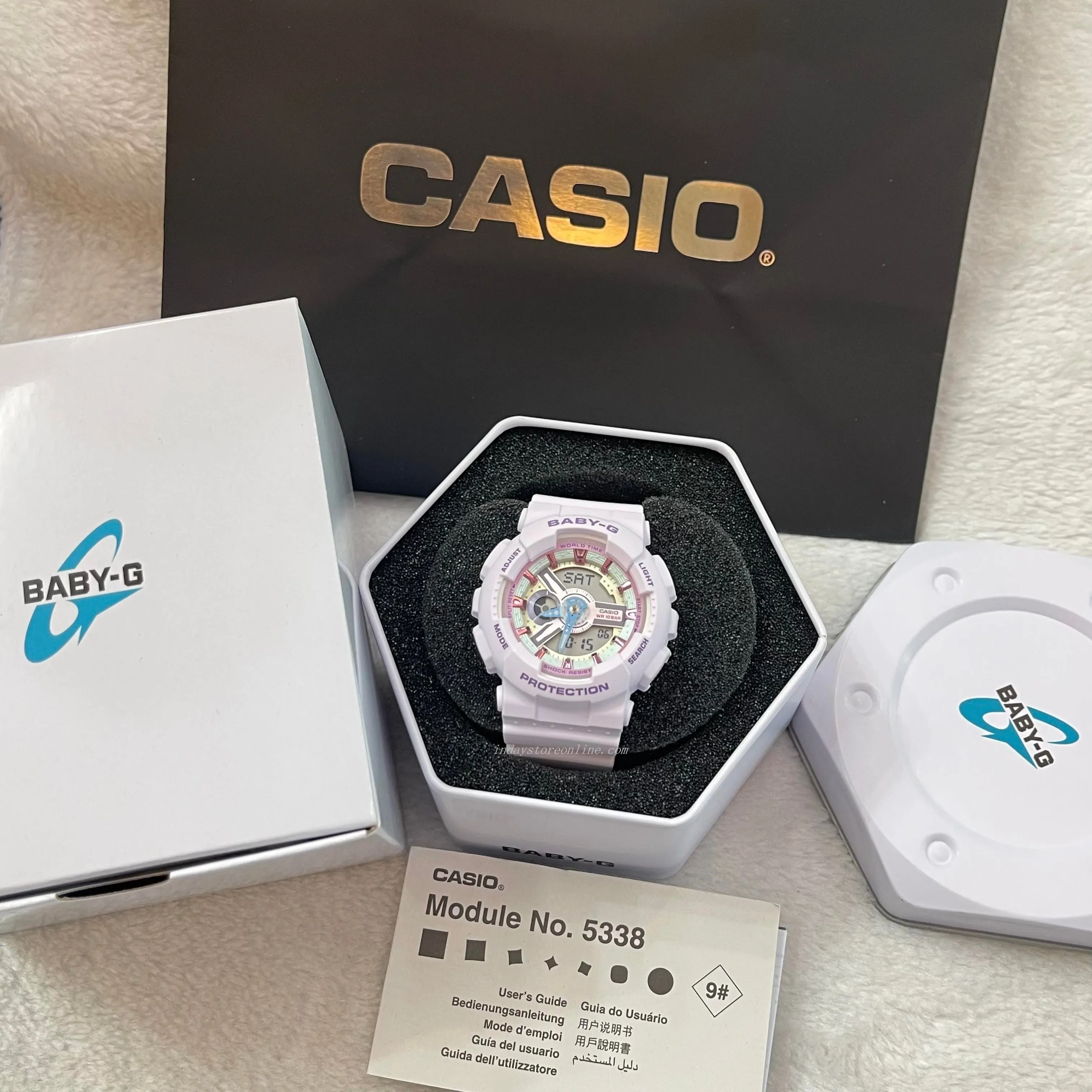 Casio Baby-G Women's Watch BA-110XPM-6A Resin Band Mineral Glass Shock Resistant