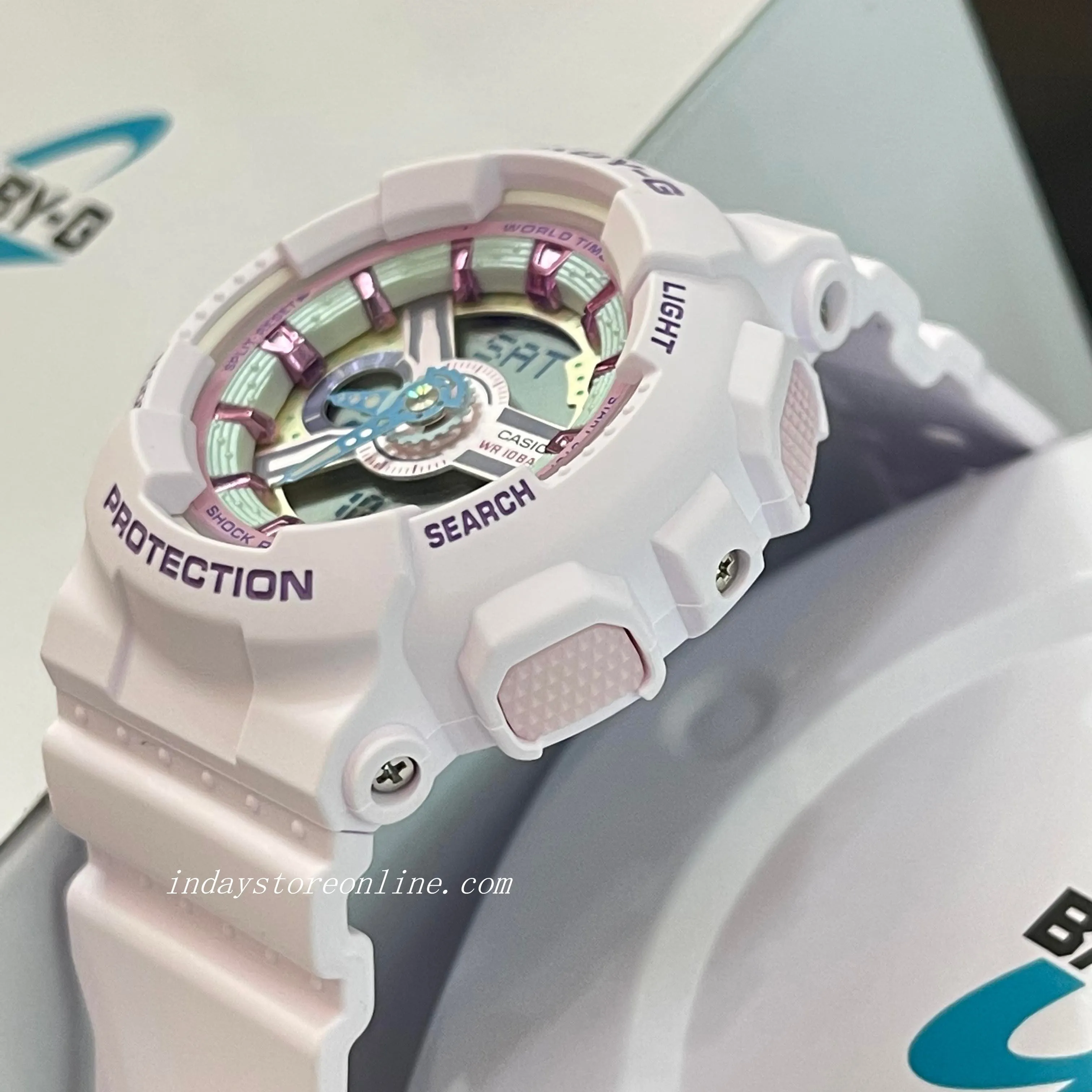 Casio Baby-G Women's Watch BA-110XPM-6A Resin Band Mineral Glass Shock Resistant