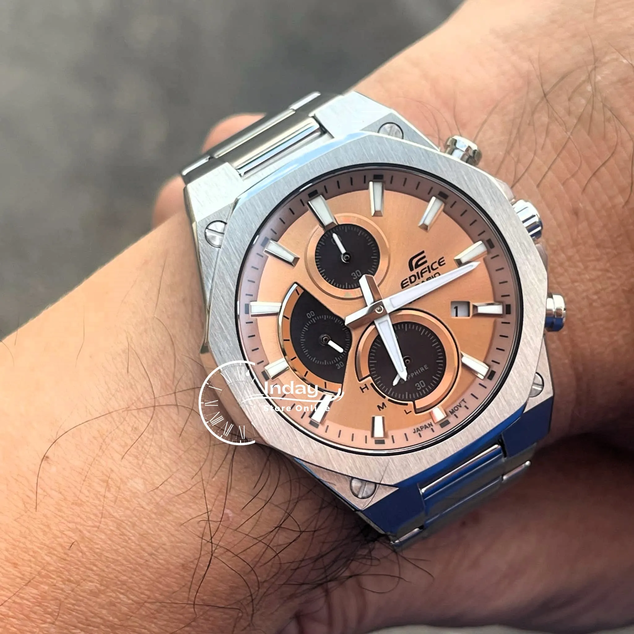 Casio Edifice Men's Watch EFS-S570D-5A Slim Line with Sapphire Crystal Solar Powered