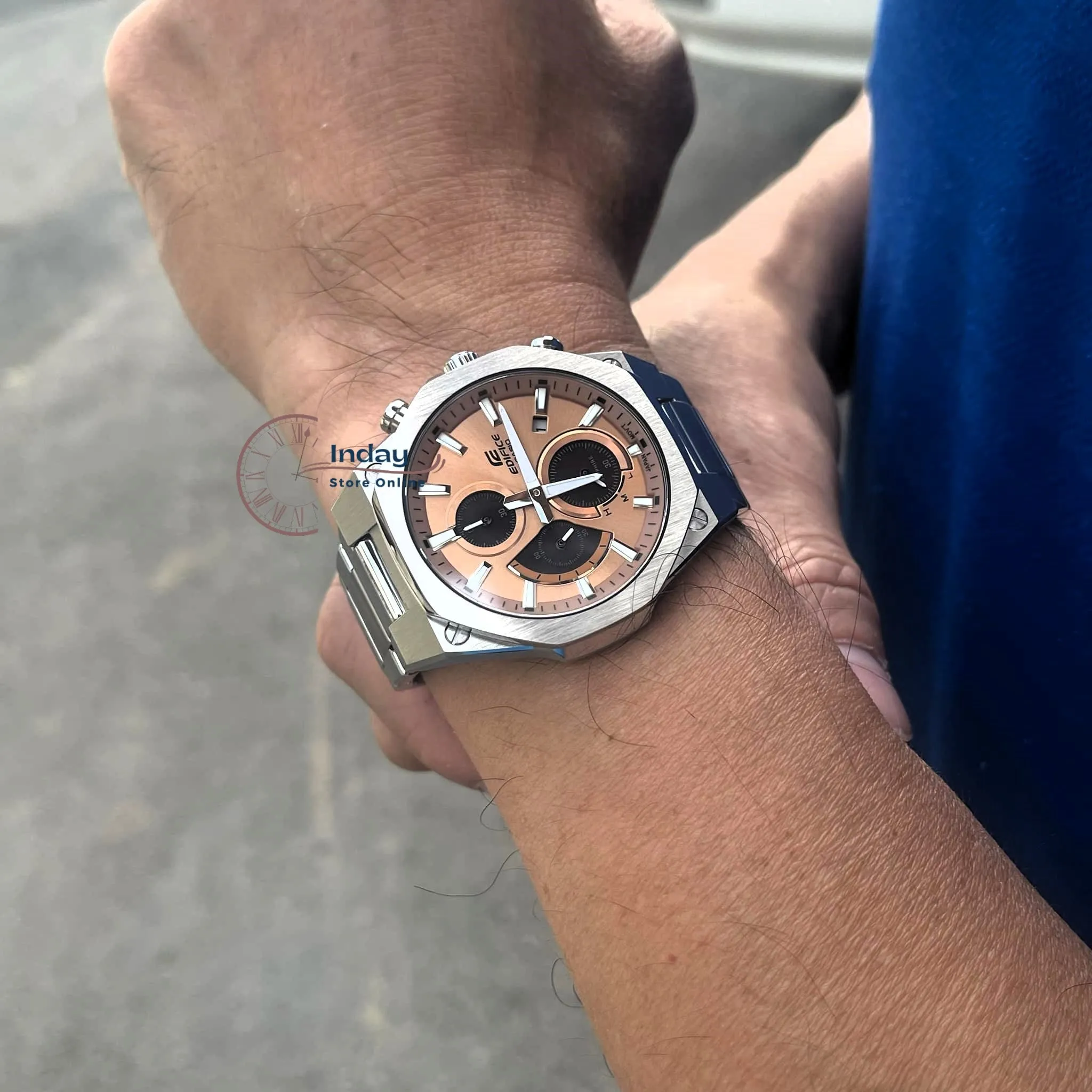 Casio Edifice Men's Watch EFS-S570D-5A Slim Line with Sapphire Crystal Solar Powered