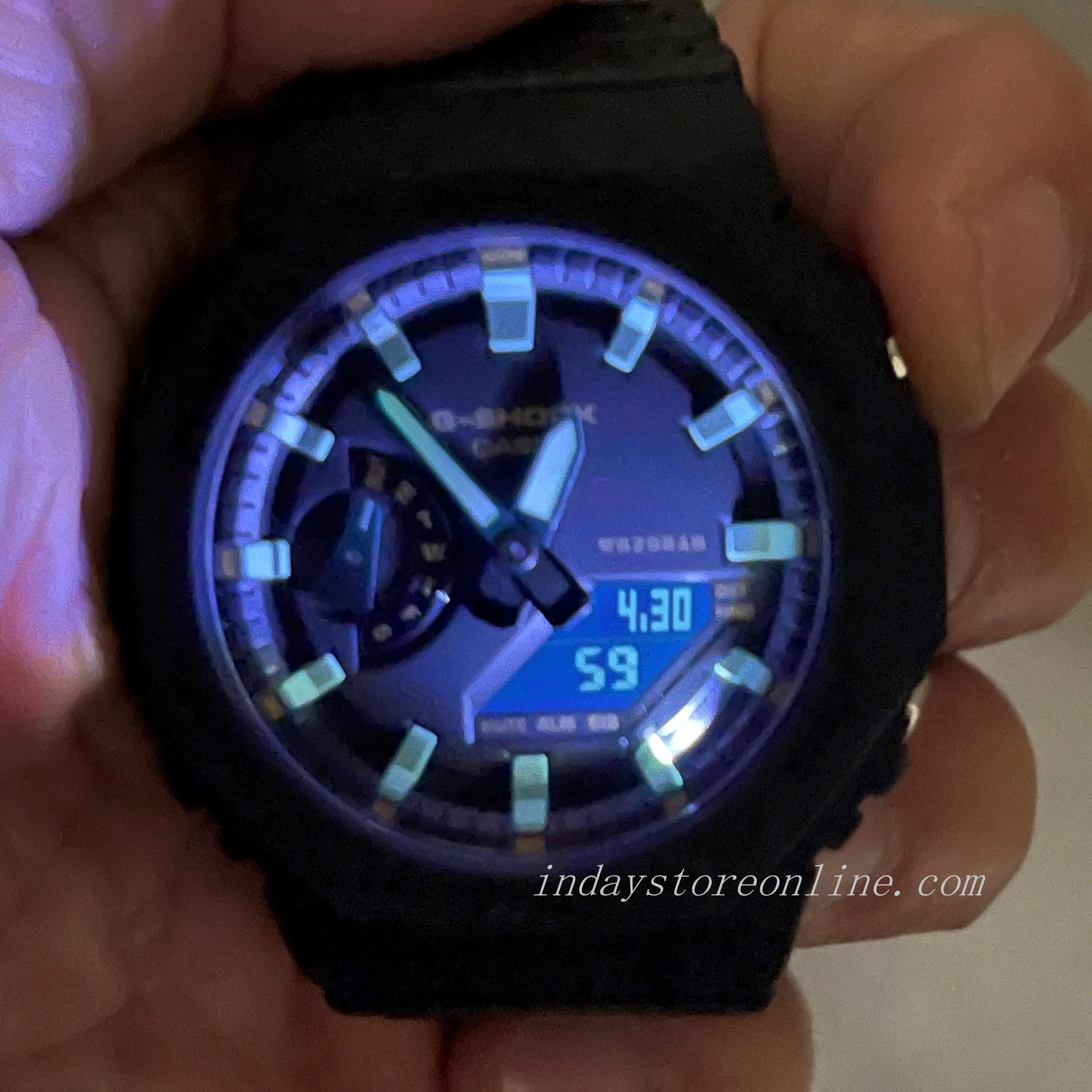 Casio G-Shock Men's Watch GA-2100RC-1A Analog-Digital 2100 Series Rusted Metal Design Neoclassic Black