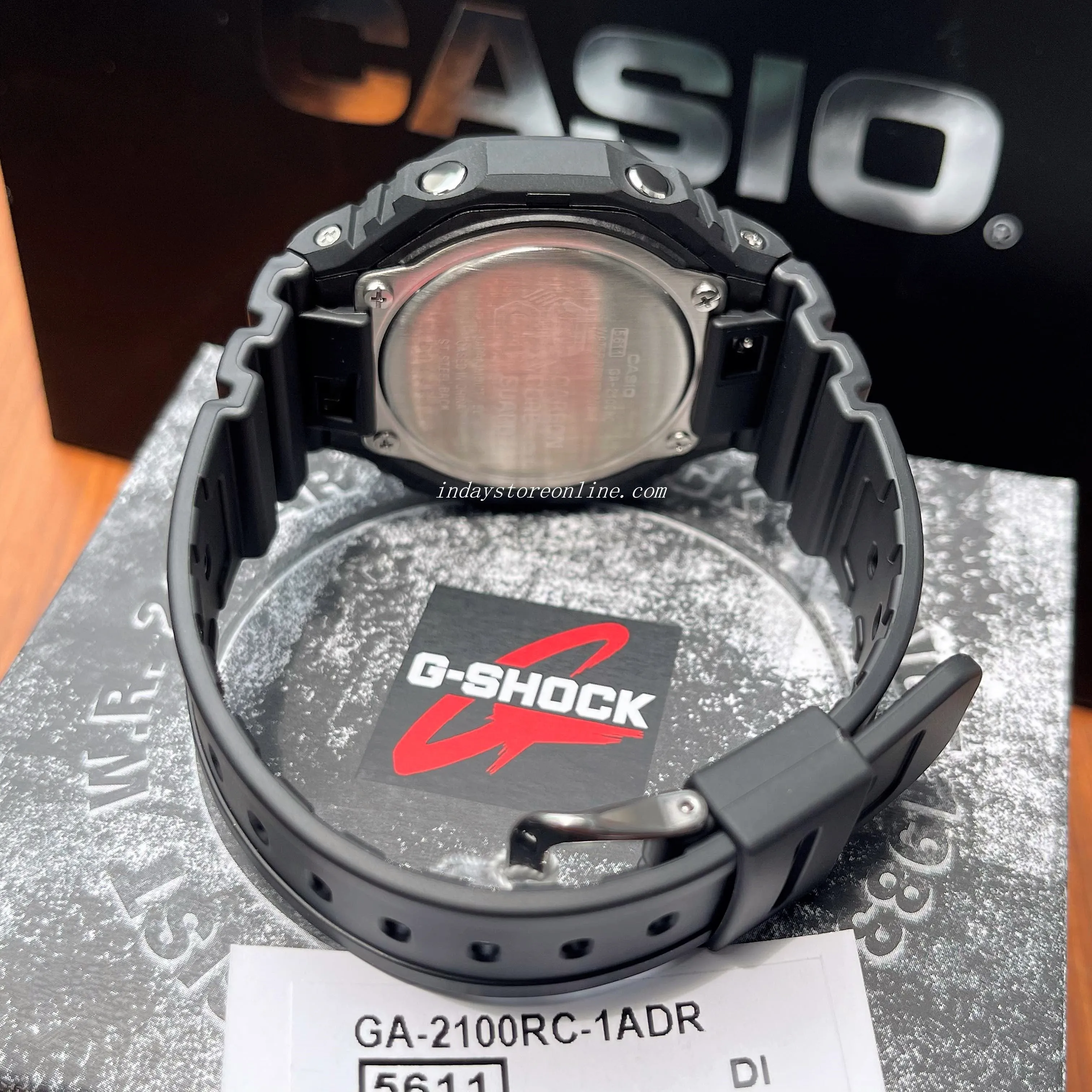 Casio G-Shock Men's Watch GA-2100RC-1A Analog-Digital 2100 Series Rusted Metal Design Neoclassic Black