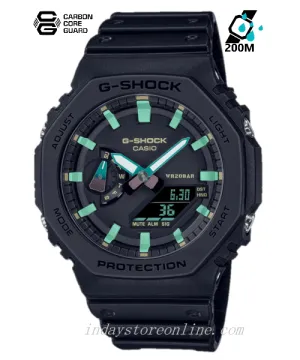 Casio G-Shock Men's Watch GA-2100RC-1A Analog-Digital 2100 Series Rusted Metal Design Neoclassic Black
