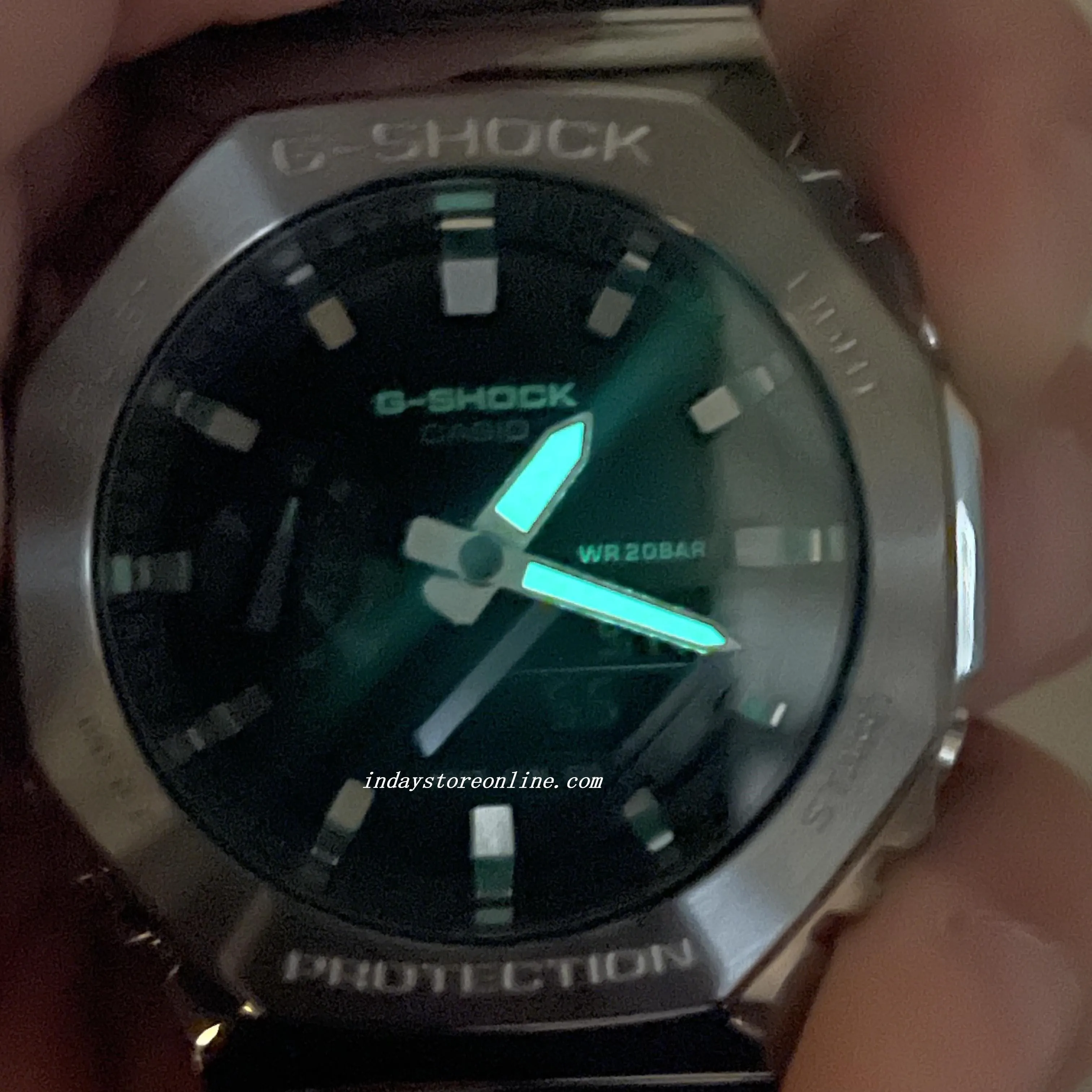 Casio G-Shock Men's Watch GM-2100CB-3A Analog-Digital Cloth Band Shock Resistant Mineral Glass