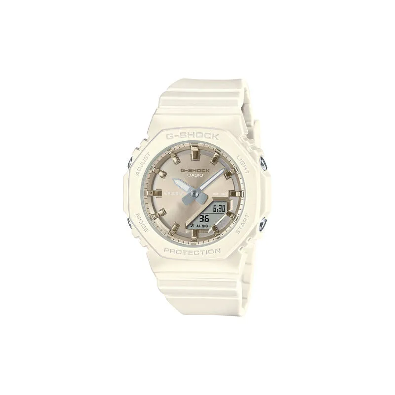 Casio G-Shock Women Analog-Digital Watch GMA-P2100ST-7A Beige Resin Strap