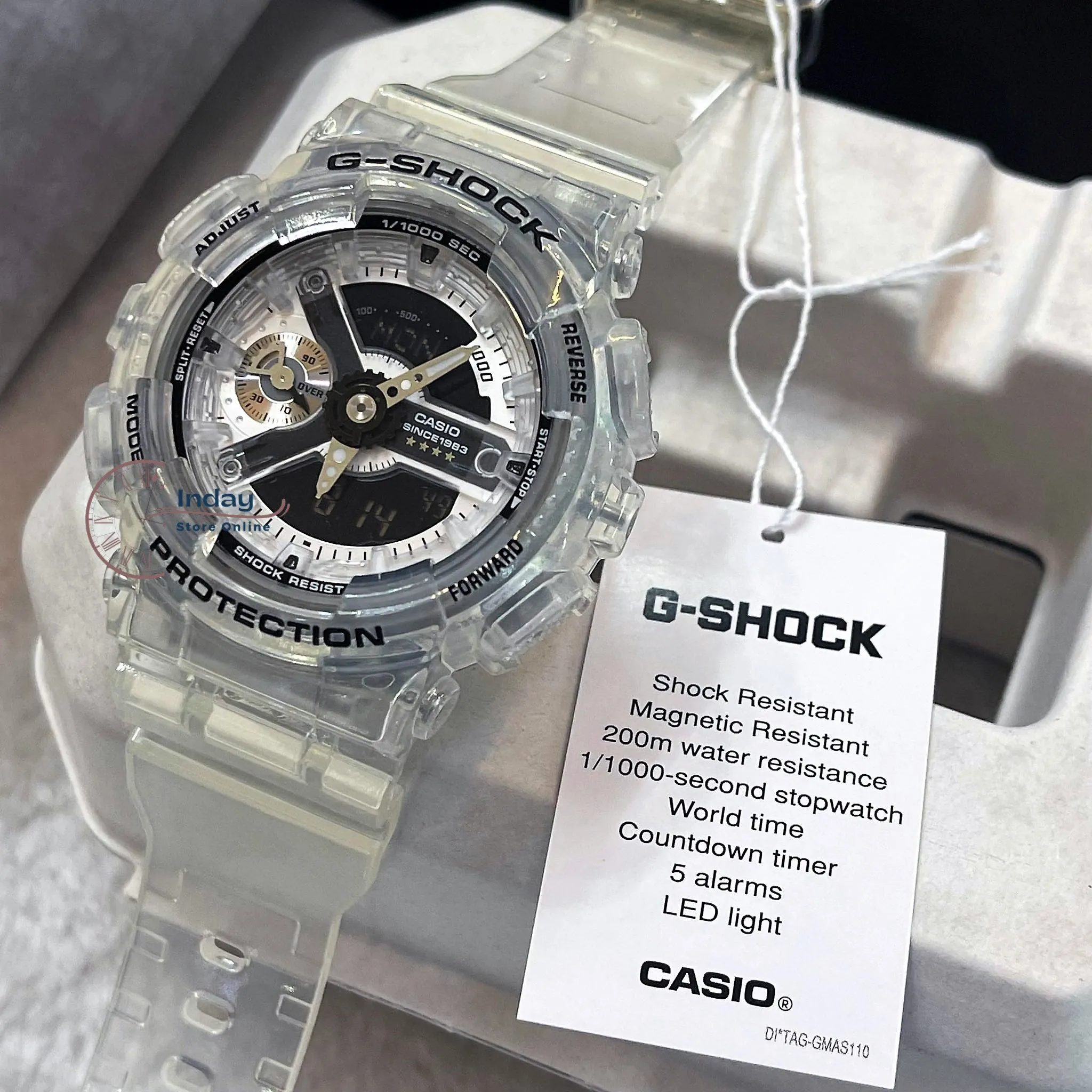 Casio G-Shock Women's Watch GMA-S114RX-7A Analog-Digital 40th Anniversary CLEAR REMIX Limited Edition