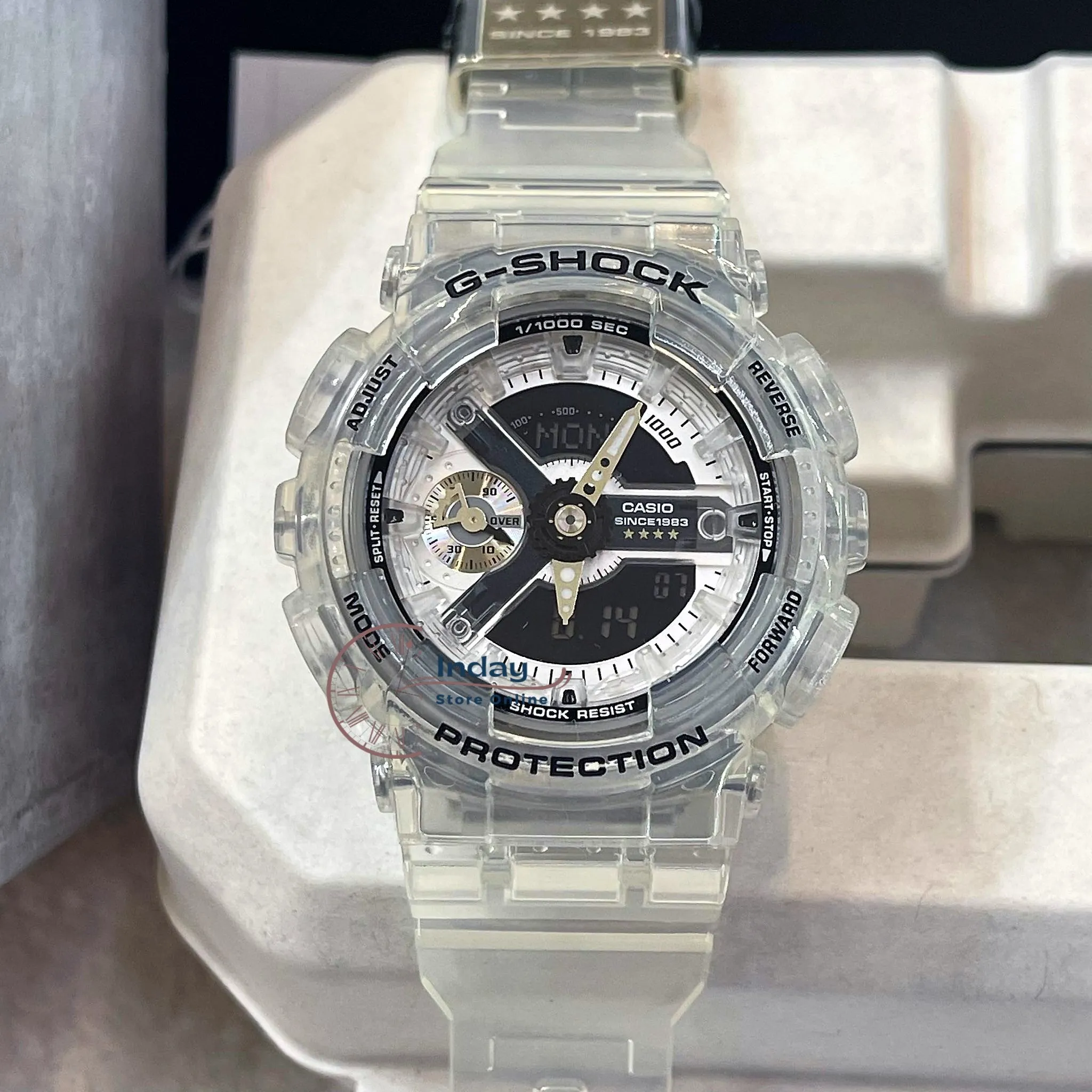 Casio G-Shock Women's Watch GMA-S114RX-7A Analog-Digital 40th Anniversary CLEAR REMIX Limited Edition