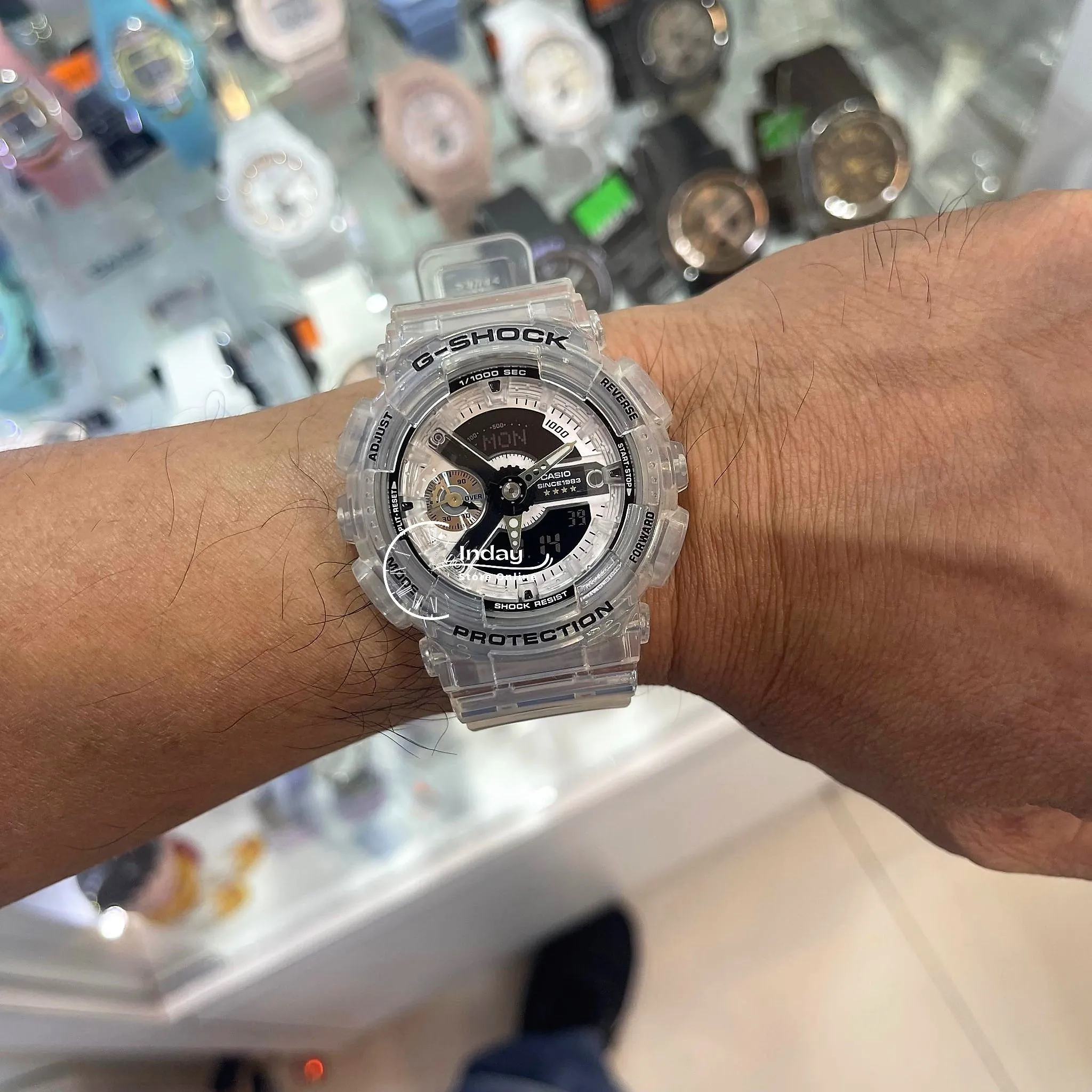 Casio G-Shock Women's Watch GMA-S114RX-7A Analog-Digital 40th Anniversary CLEAR REMIX Limited Edition