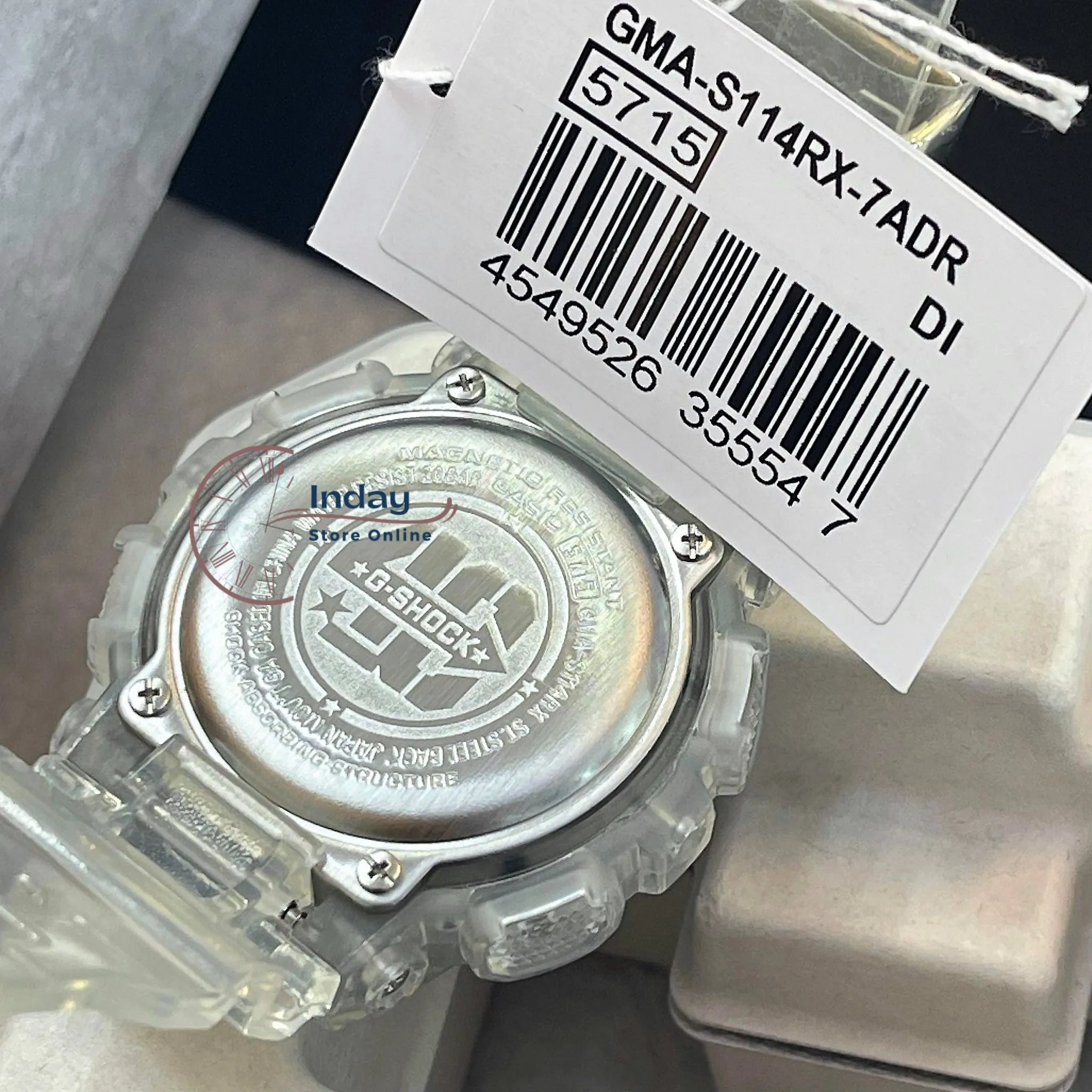 Casio G-Shock Women's Watch GMA-S114RX-7A Analog-Digital 40th Anniversary CLEAR REMIX Limited Edition