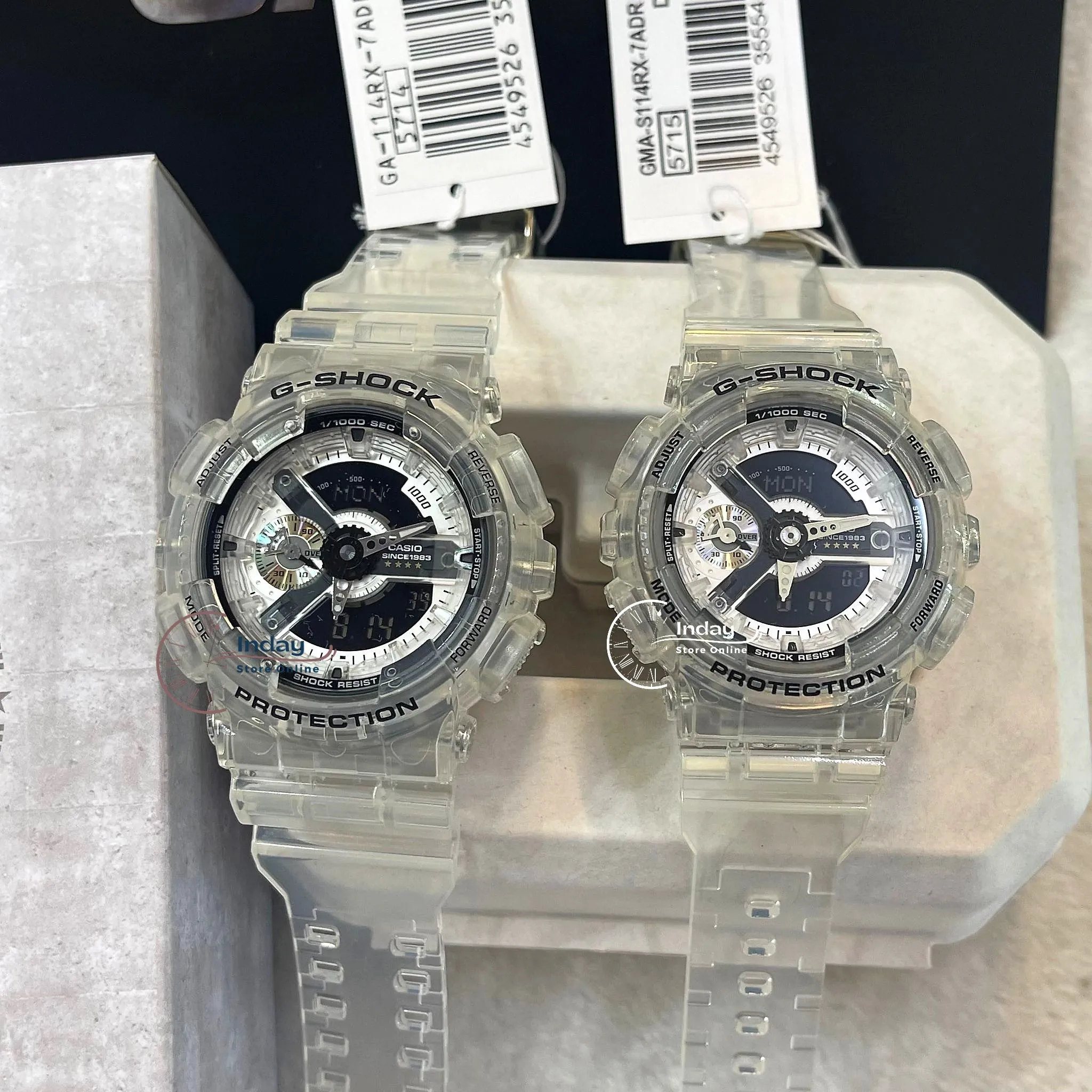 Casio G-Shock Women's Watch GMA-S114RX-7A Analog-Digital 40th Anniversary CLEAR REMIX Limited Edition