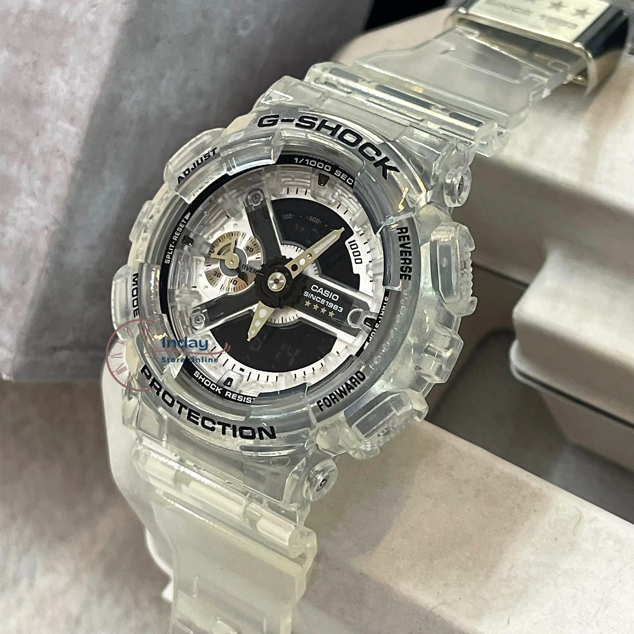 Casio G-Shock Women's Watch GMA-S114RX-7A Analog-Digital 40th Anniversary CLEAR REMIX Limited Edition