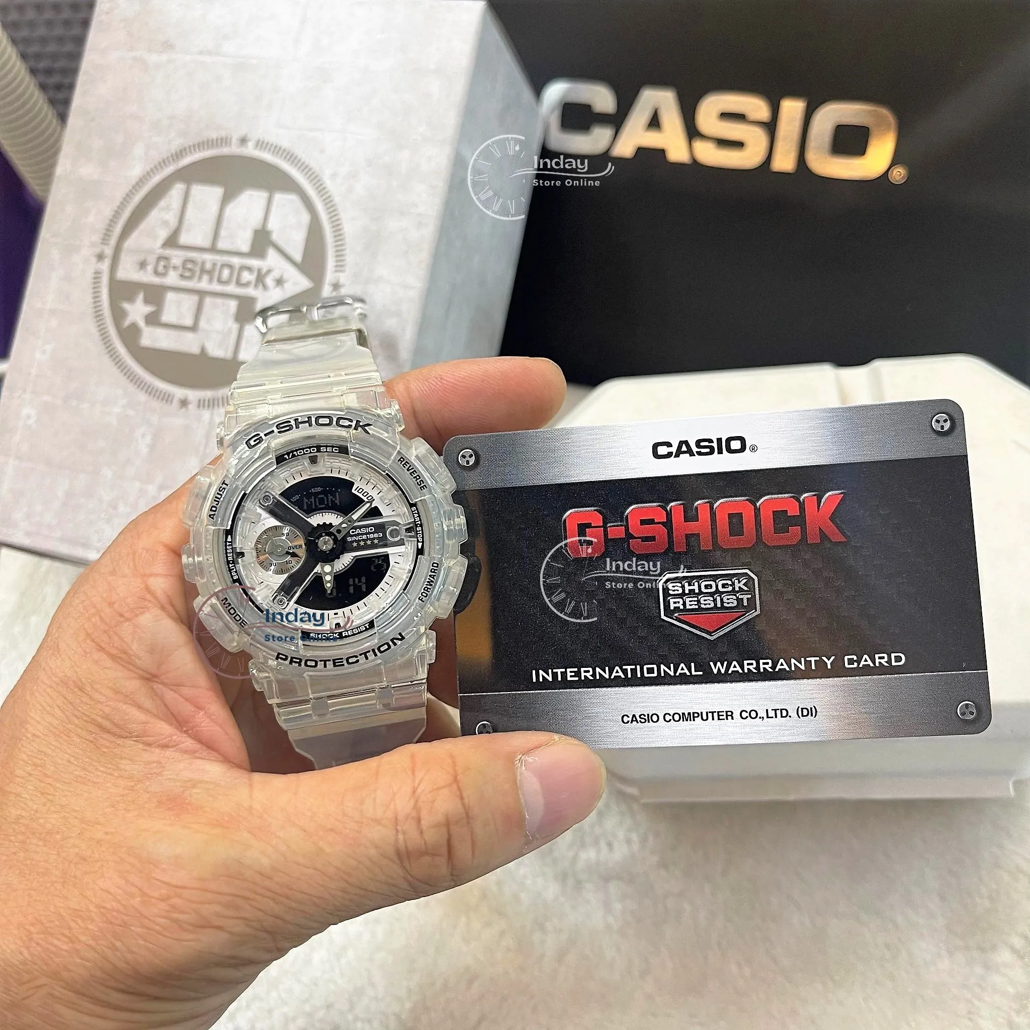 Casio G-Shock Women's Watch GMA-S114RX-7A Analog-Digital 40th Anniversary CLEAR REMIX Limited Edition