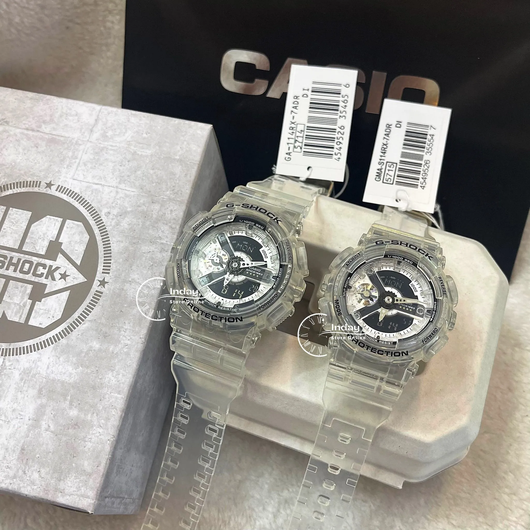 Casio G-Shock Women's Watch GMA-S114RX-7A Analog-Digital 40th Anniversary CLEAR REMIX Limited Edition