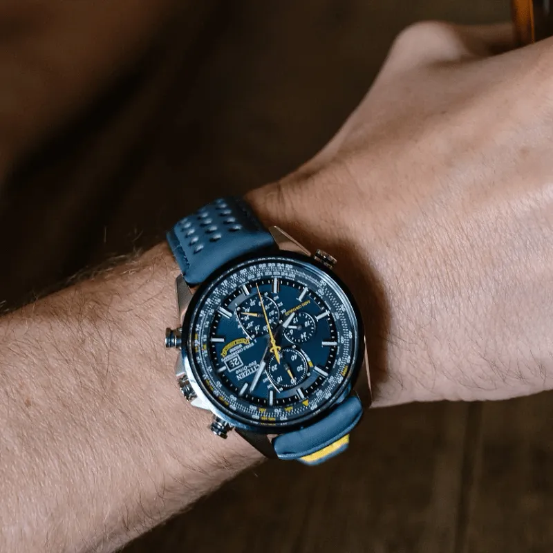 Citizen Eco-Drive Blue Angels Edition World Time Chronograph Watch AT8020-03L