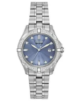 Citizen Eco-Drive Ladies 32 Diamond Bella - Blue Dial - Steel Case & Bracelet