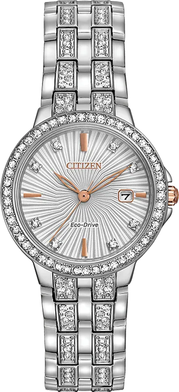 Citizen Eco Drive Silhouette Crystal Women's Watch EW2340-58A