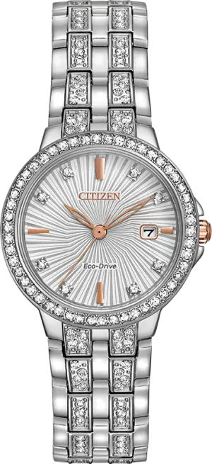 Citizen Eco Drive Silhouette Crystal Women's Watch EW2340-58A