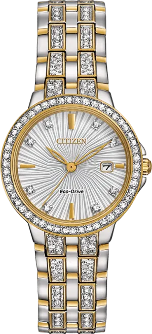 Citizen Eco Drive Silhouette Crystal Women's Watch EW2344-57A