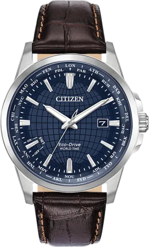 Citizen Eco Drive World Time Perpetual Calendar Men's Watch BX1000-06L