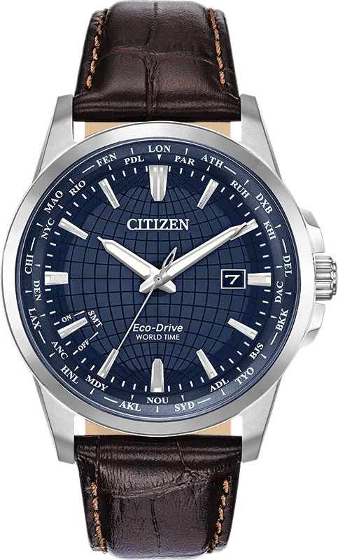 Citizen Eco Drive World Time Perpetual Calendar Men's Watch BX1000-06L